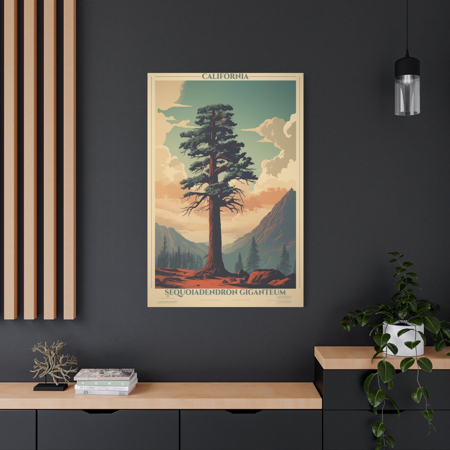 "California Sequoiadendron Giganteum Poster - Matte Stretched Canvas Wall Art" Matte Canvas, Stretched, 1.25"