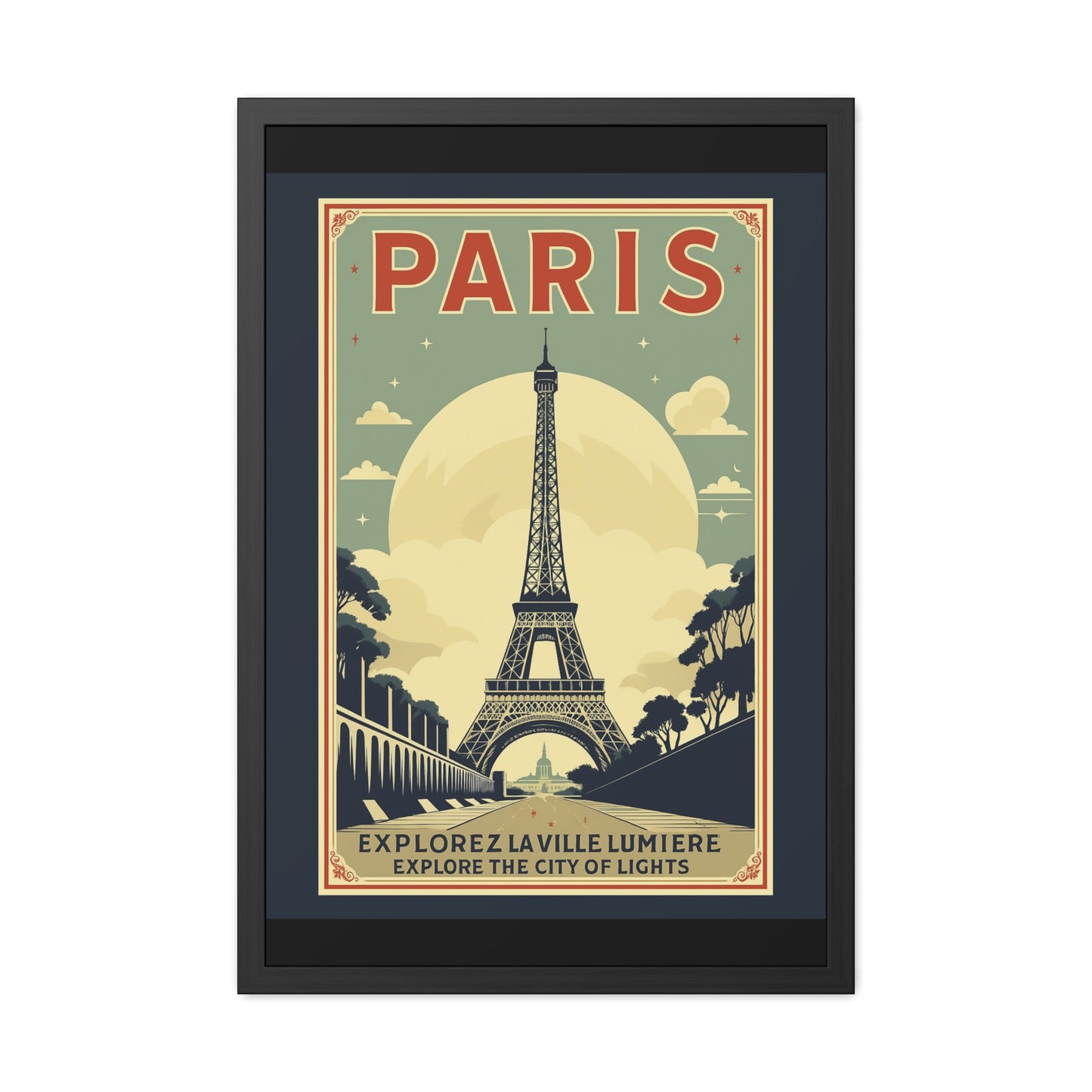 Vintage Paris Framed Poster - Travel Wall Art