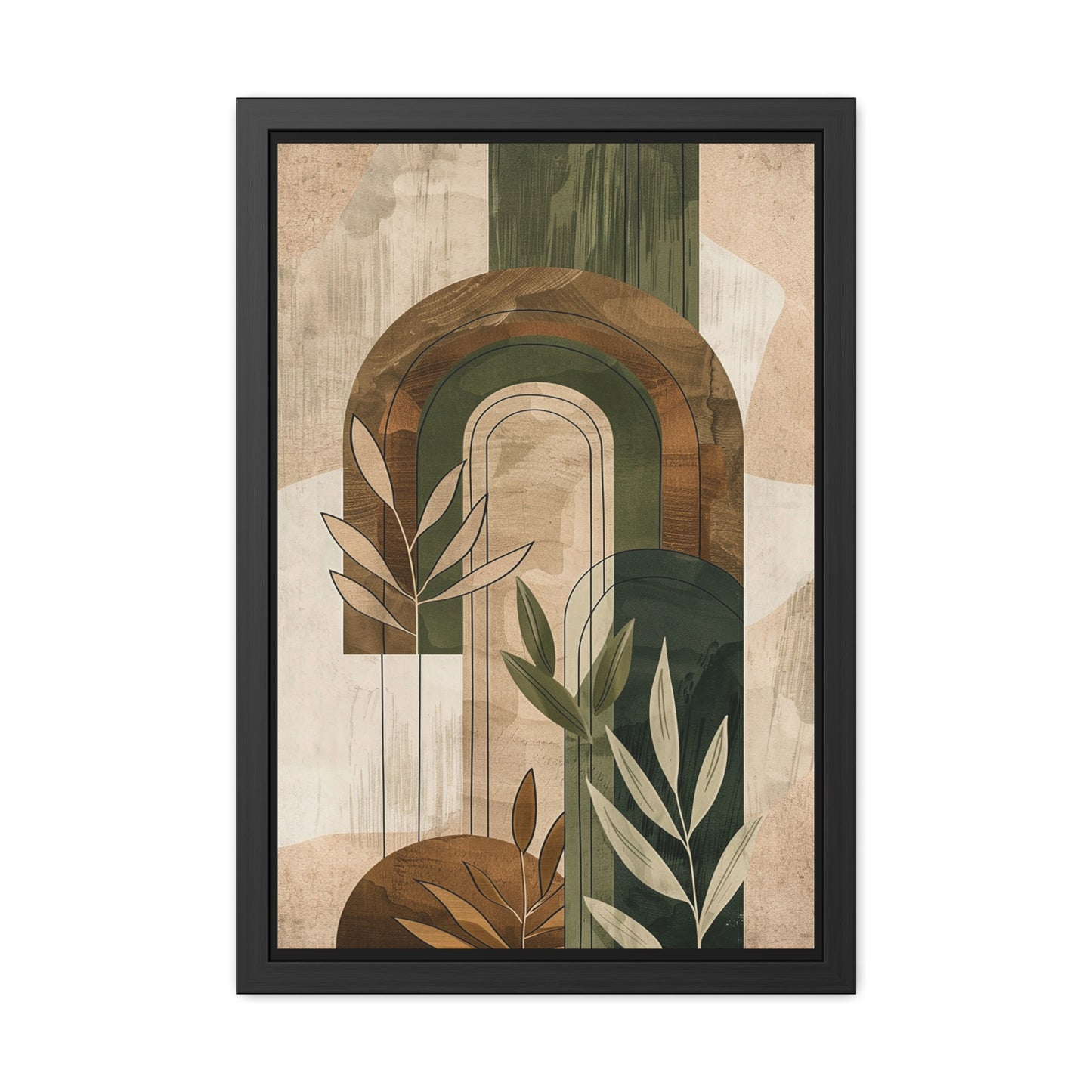 Boho Framed Poster | Earthy Abstract Wall Art Print, Modern Bohemian Décor & Gift for Nature Lovers