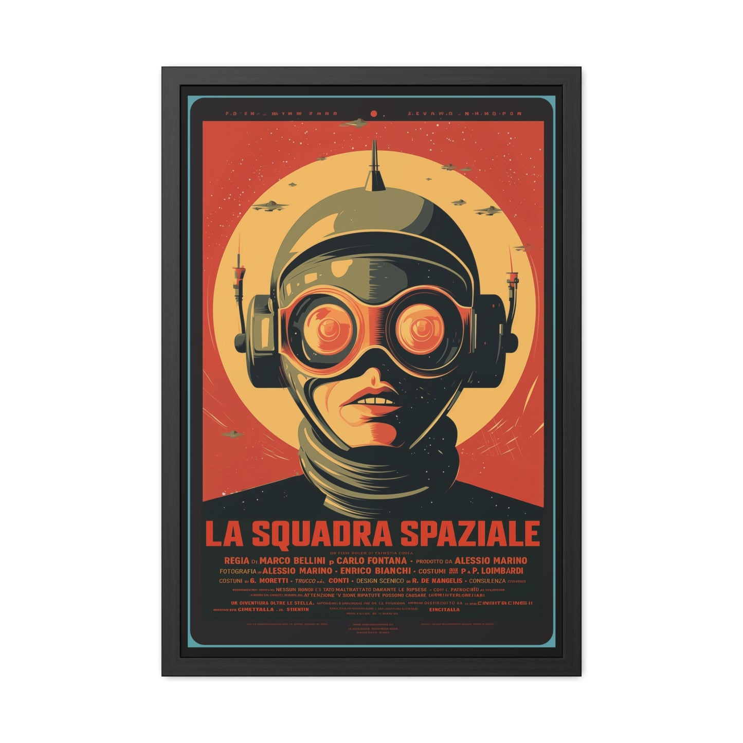 Retro Sci-Fi Framed Poster | Vintage Space Art Print | Home Décor Gift for Collectors, Art Lovers & Movie Fans | Futuristic Wall Art by Vintageanna