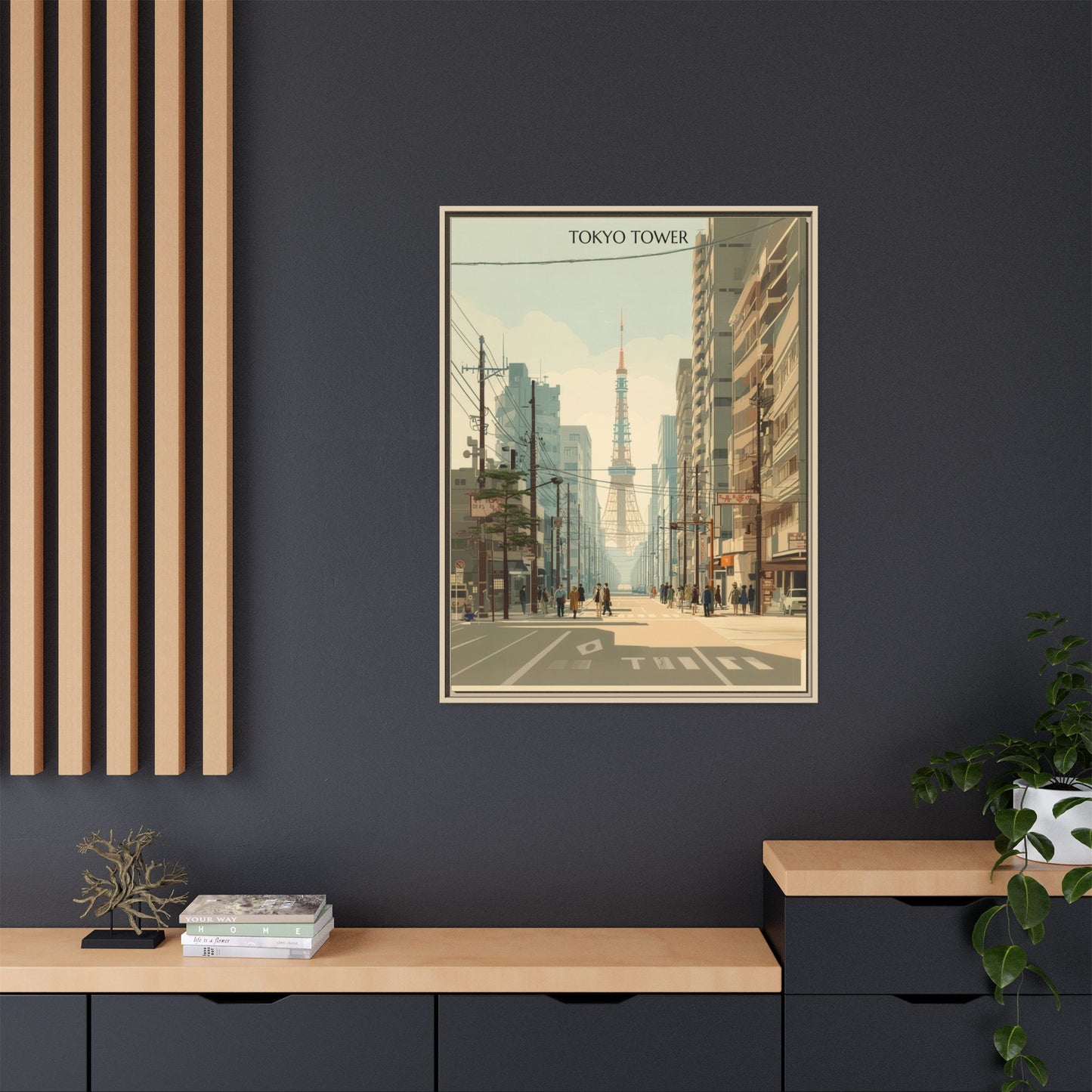 Tokyo Tower Vintage Travel Poster | Museum-Quality Fine Art Print