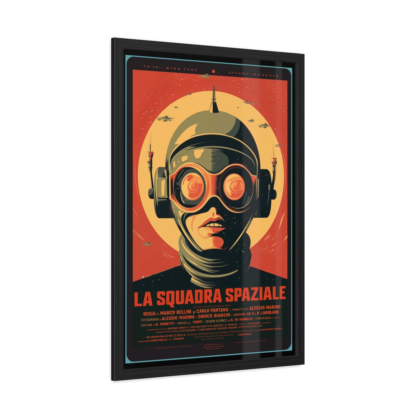 Retro Sci-Fi Framed Poster | Vintage Space Art Print | Home Décor Gift for Collectors, Art Lovers & Movie Fans | Futuristic Wall Art by Vintageanna