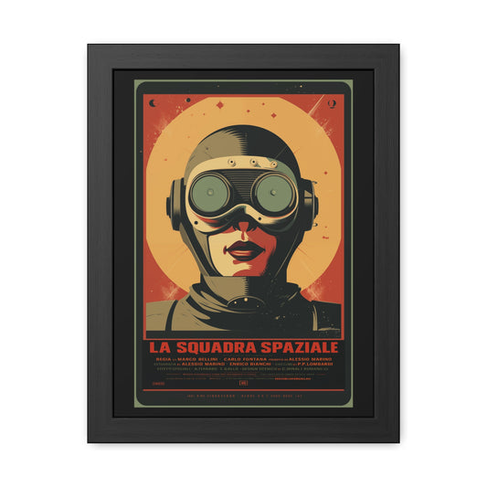 Vintage Space Art Framed Poster | Retro Sci-Fi Wall Art, Galactic Home Decor, Gift for Space Lovers