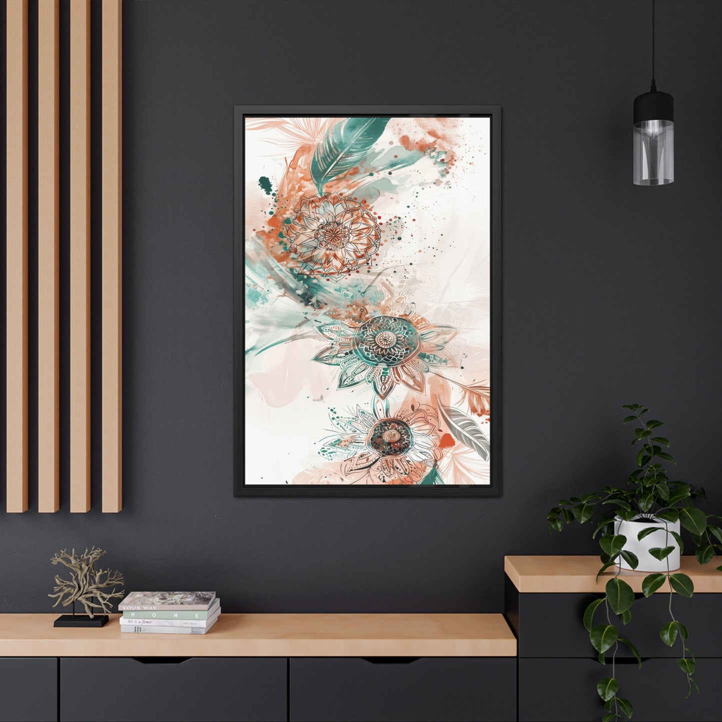 Floral Wall Art Print — Boho Framed Poster, Botanical Home Decor, Vintage-Inspired Gift for Her | Vintageanna