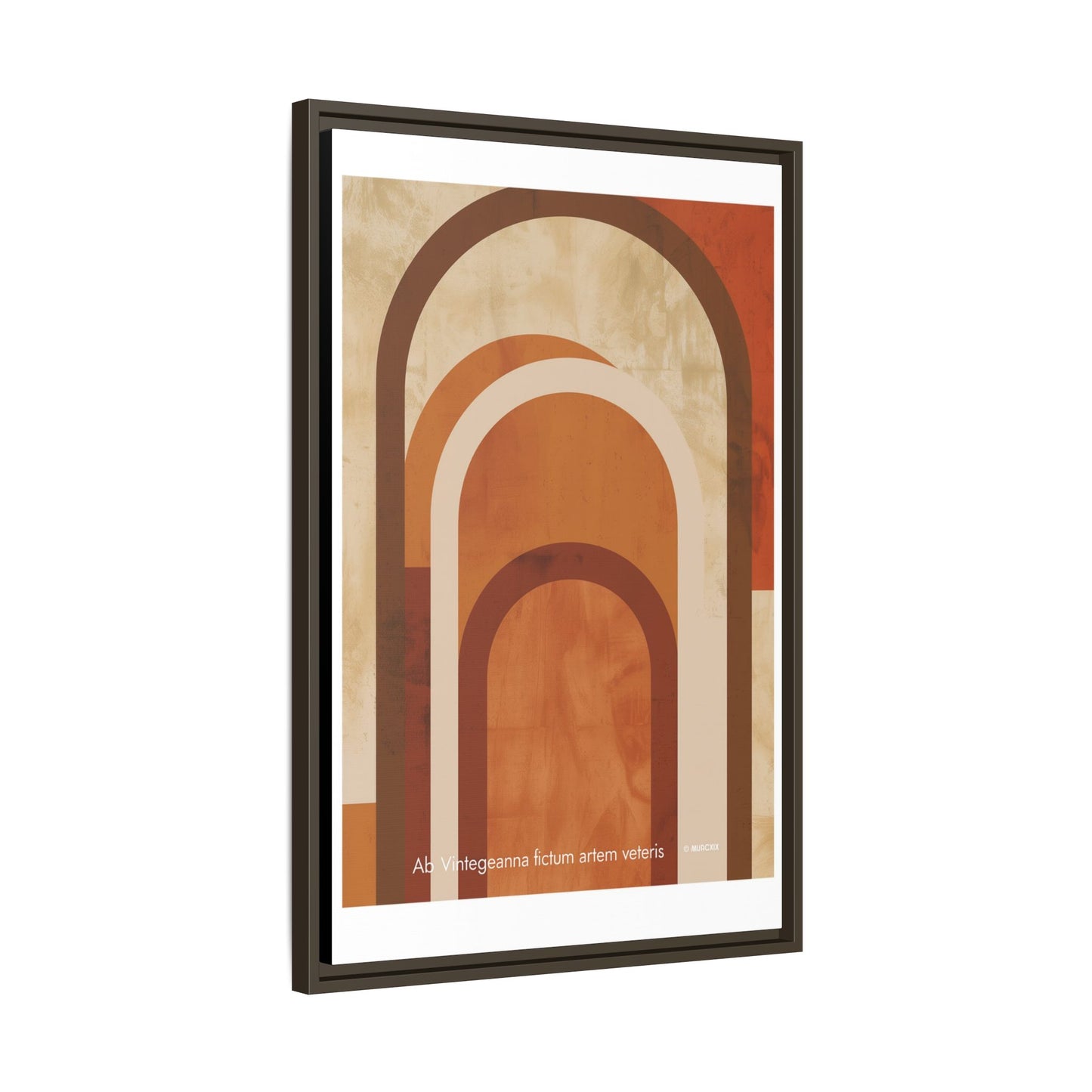 Abstract Arch Framed Canvas Wall Art — Mid-Century Modern Minimalist Decor | Vintageanna