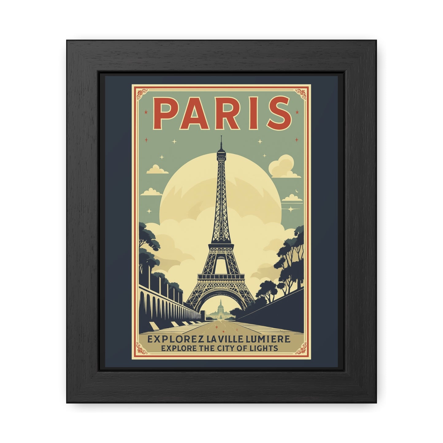 Vintage Paris Framed Poster - Travel Wall Art