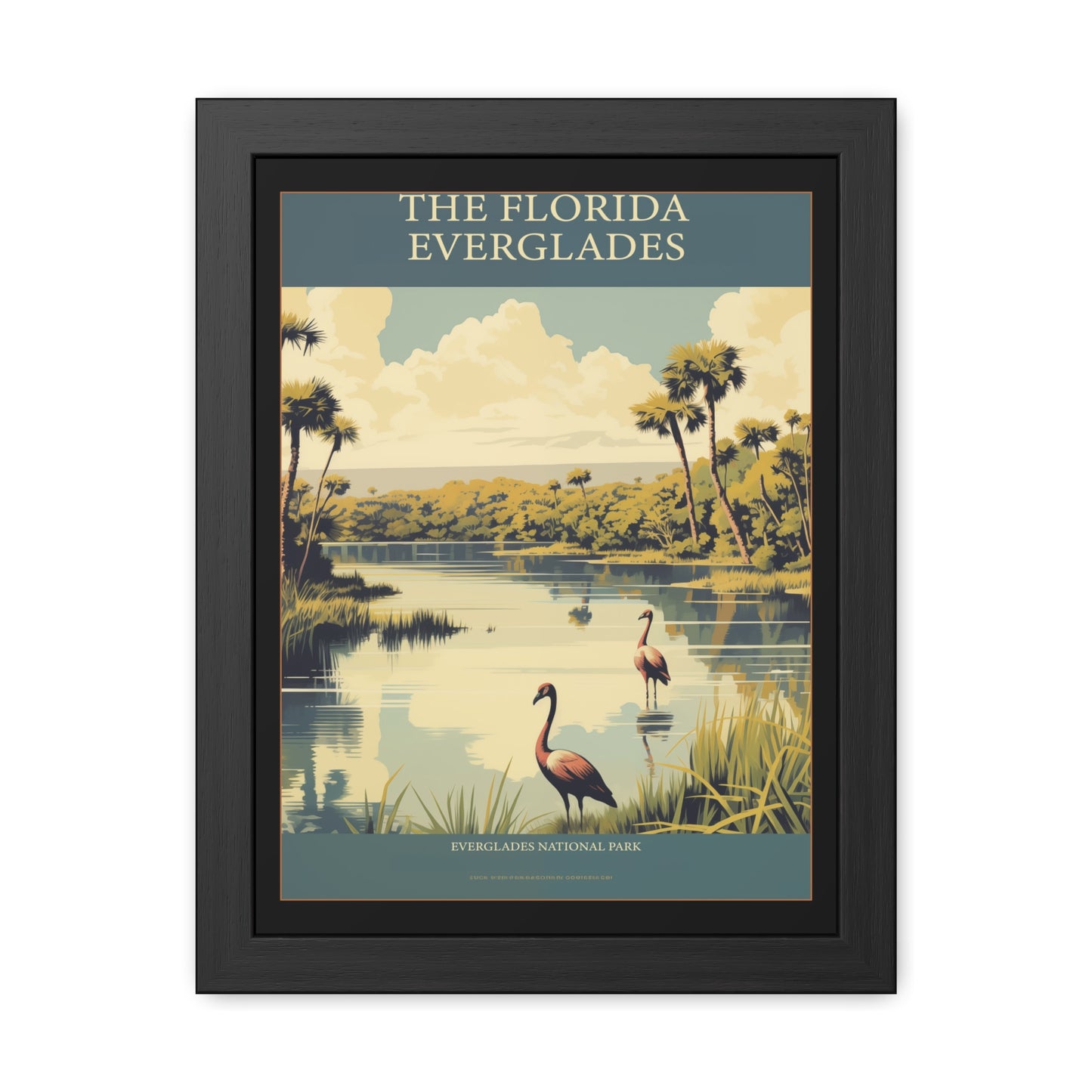 "The Florida Everglades - Vintage National Park Framed Poster"