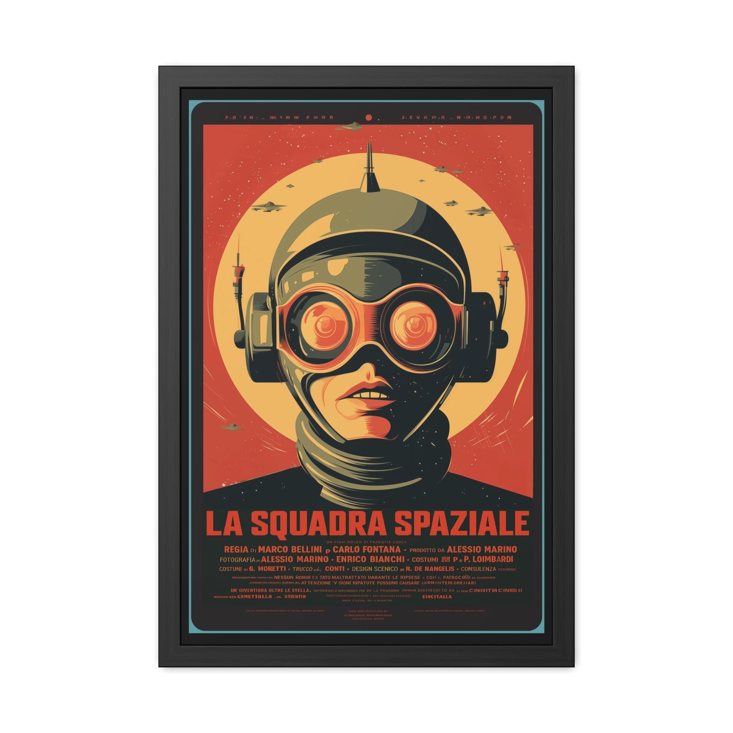 Retro Sci-Fi Framed Poster | Vintage Space Art Print | Home Décor Gift for Collectors, Art Lovers & Movie Fans | Futuristic Wall Art by Vintageanna