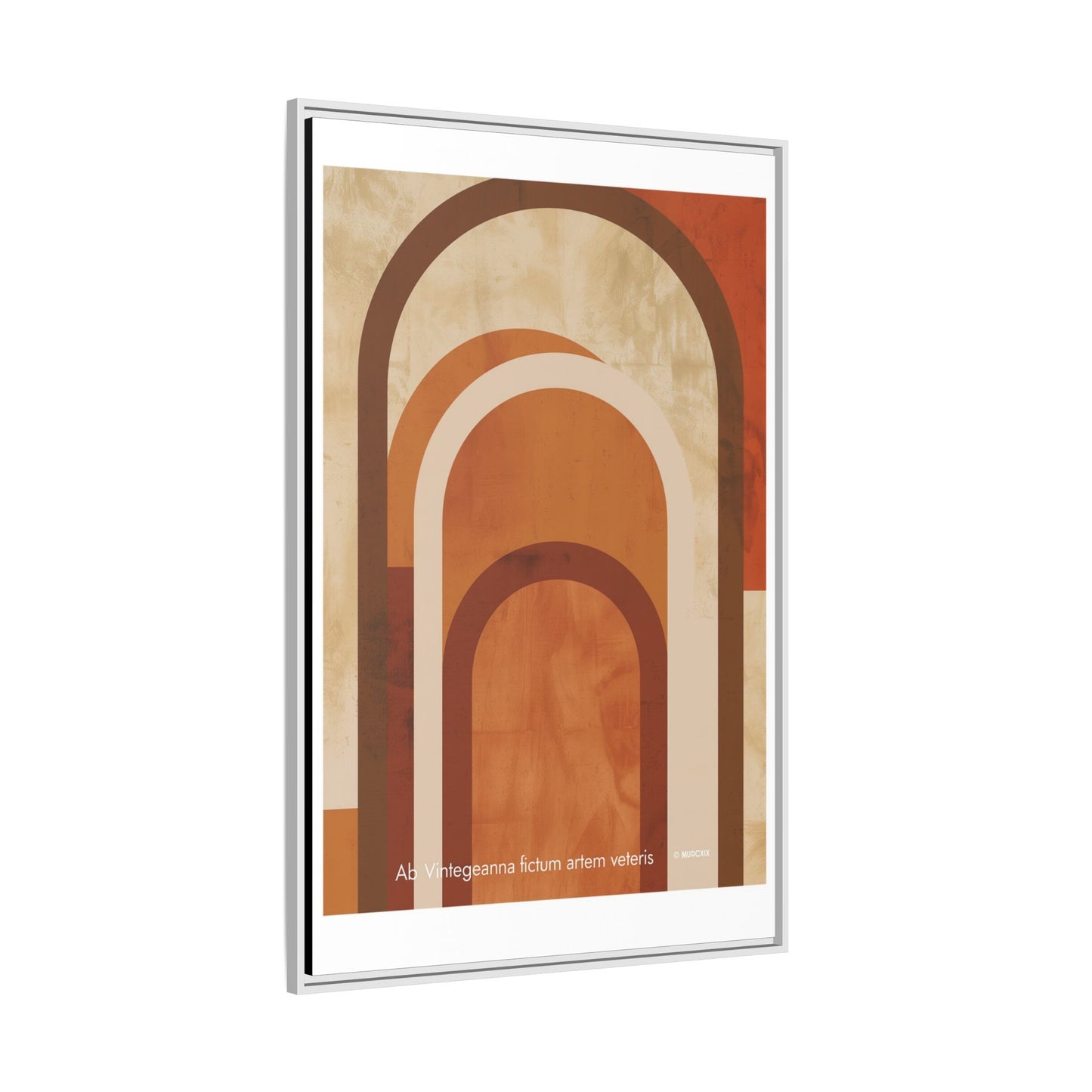 Abstract Arch Framed Canvas Wall Art — Mid-Century Modern Minimalist Decor | Vintageanna