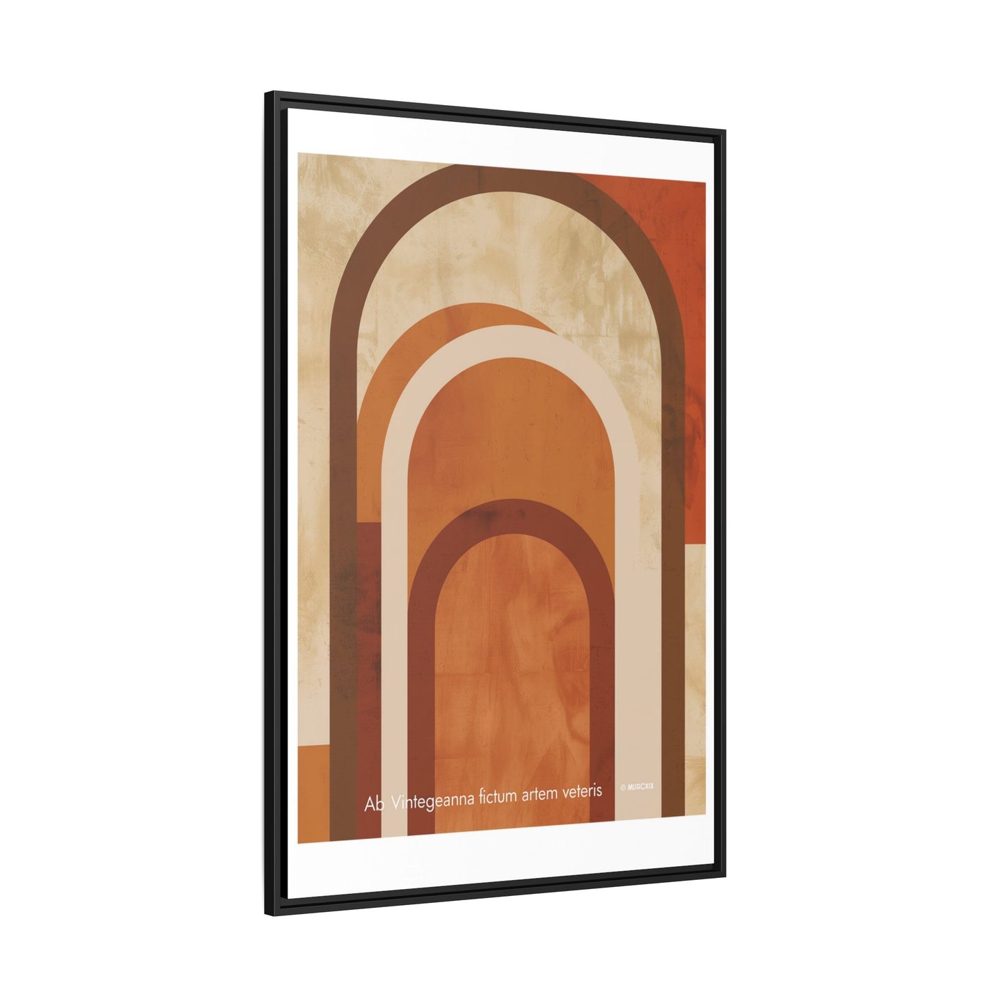 Abstract Arch Framed Canvas Wall Art — Mid-Century Modern Minimalist Decor | Vintageanna