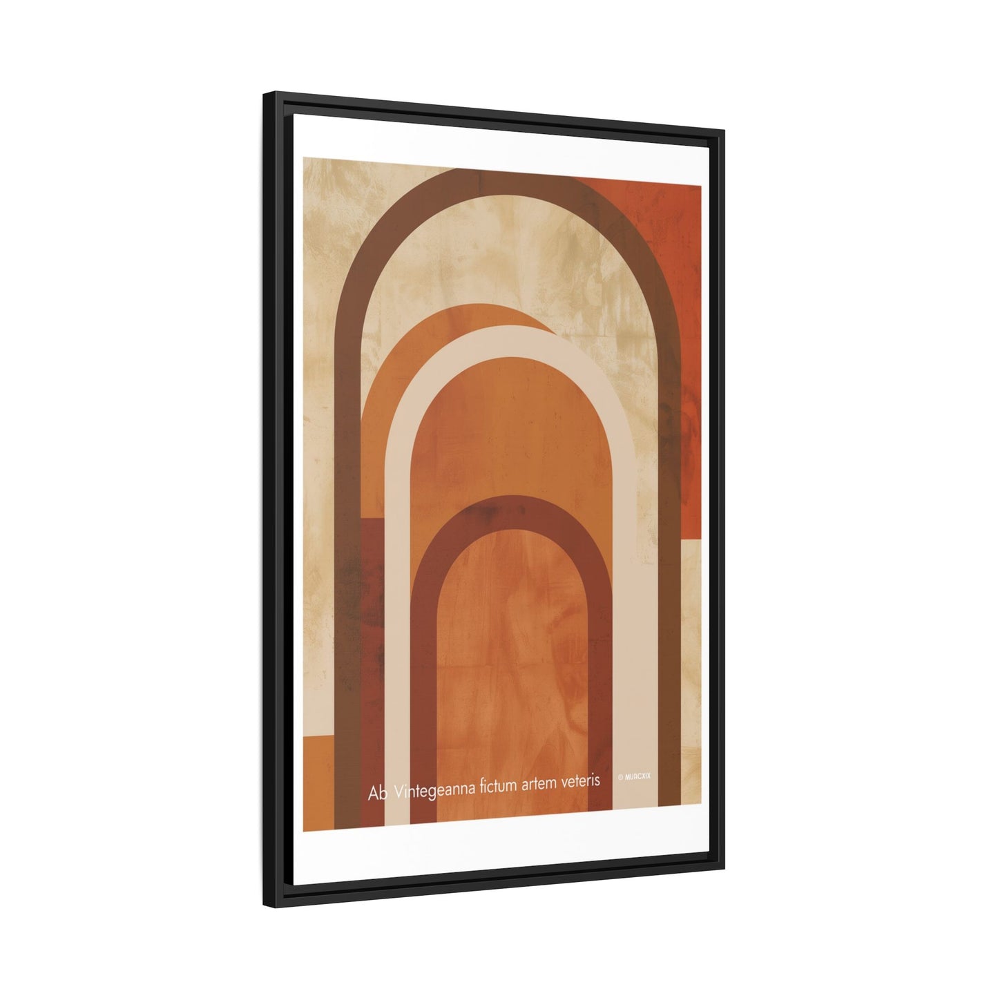 Abstract Arch Framed Canvas Wall Art — Mid-Century Modern Minimalist Decor | Vintageanna