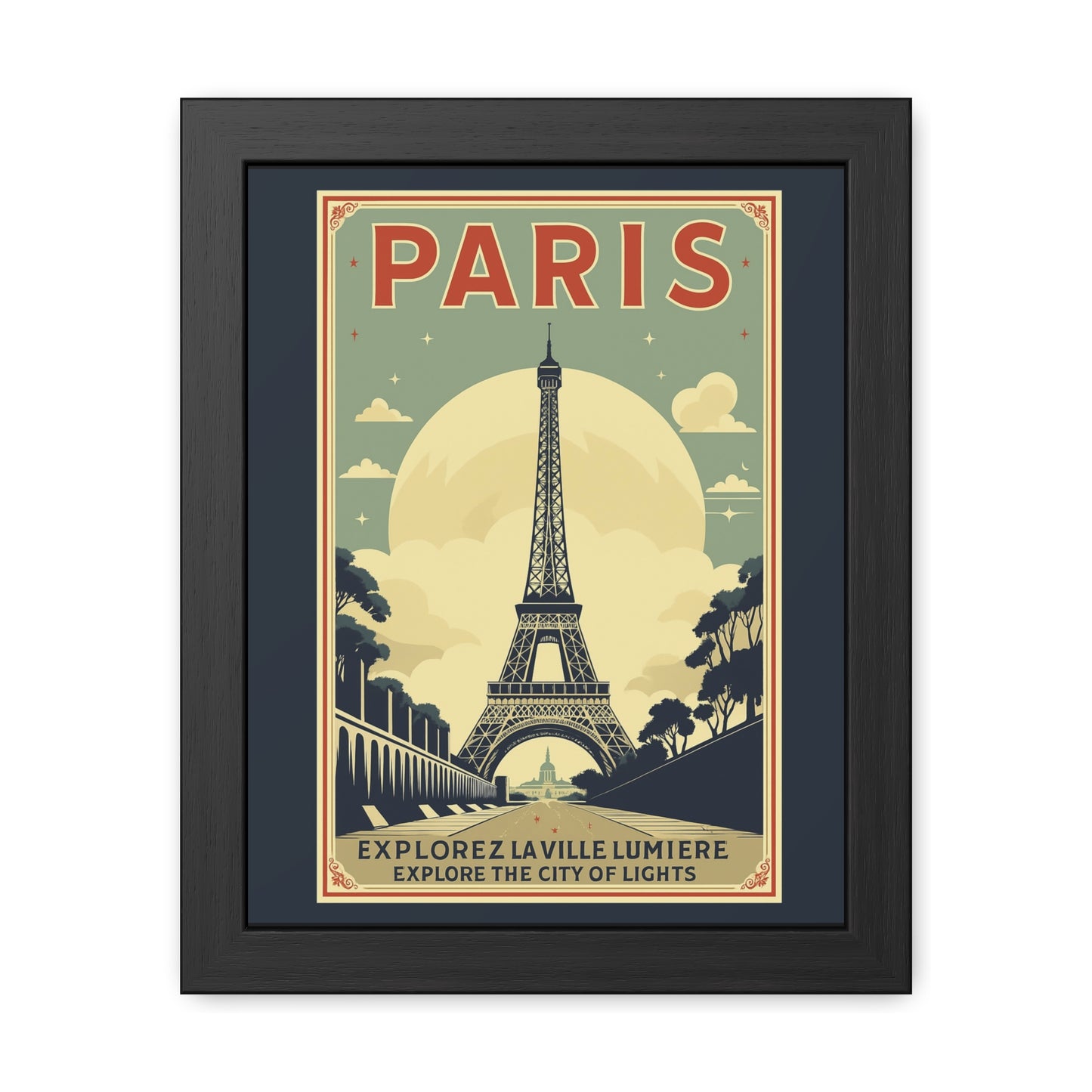 Vintage Paris Framed Poster - Travel Wall Art