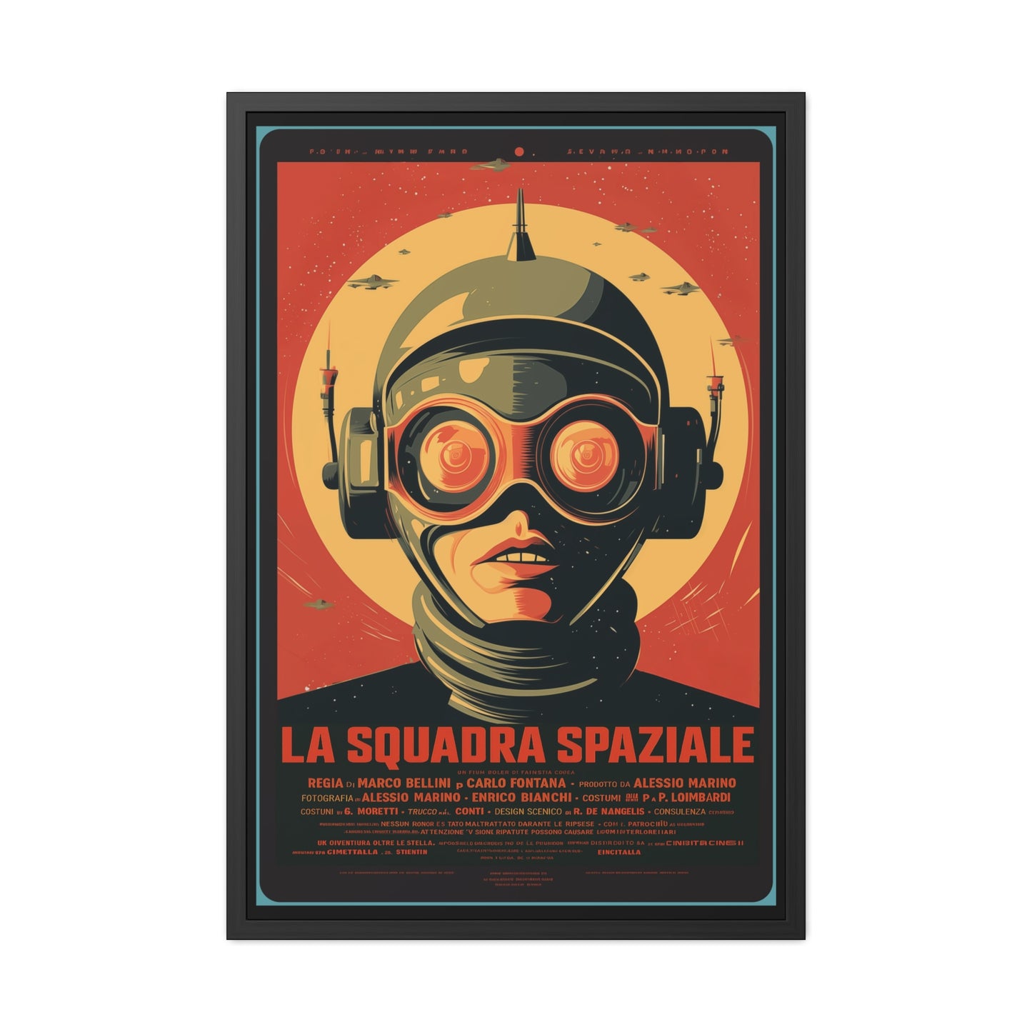 Retro Sci-Fi Framed Poster | Vintage Space Art Print | Home Décor Gift for Collectors, Art Lovers & Movie Fans | Futuristic Wall Art by Vintageanna