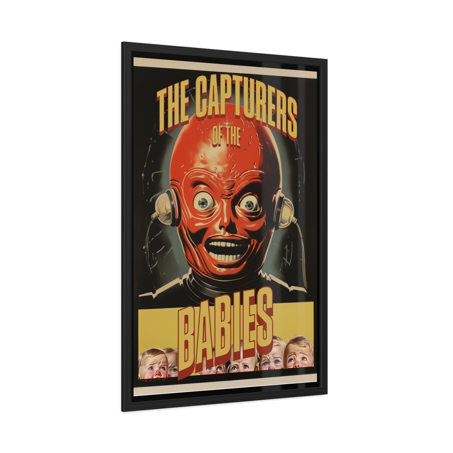 Vintage Sci-Fi Horror Poster - 'The Capturers of the Babies' Retro Thriller Art Framed Posters