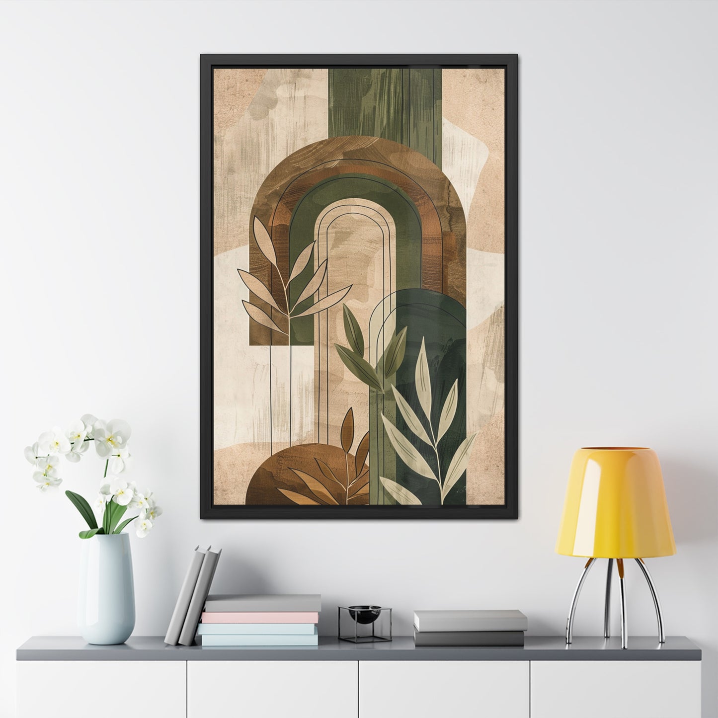 Boho Framed Poster | Earthy Abstract Wall Art Print, Modern Bohemian Décor & Gift for Nature Lovers