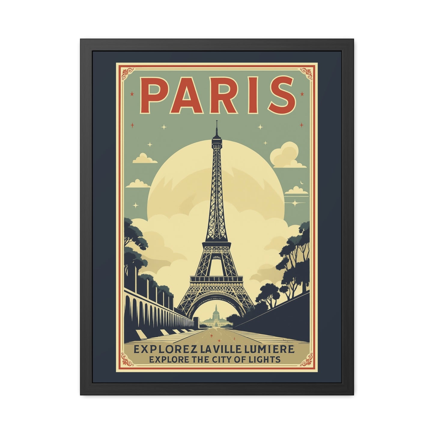 Vintage Paris Framed Poster - Travel Wall Art