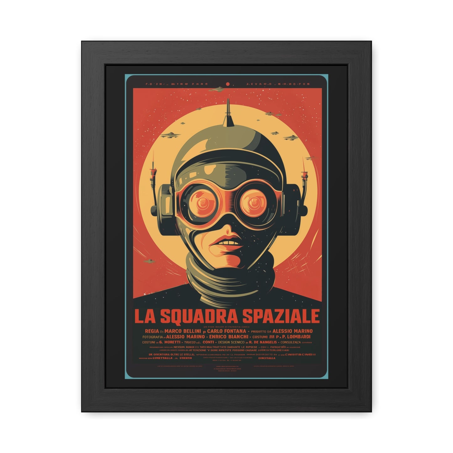 Retro Sci-Fi Framed Poster | Vintage Space Art Print | Home Décor Gift for Collectors, Art Lovers & Movie Fans | Futuristic Wall Art by Vintageanna