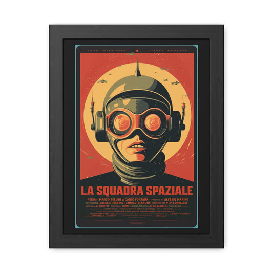 Retro Sci-Fi Framed Poster | Vintage Space Art Print | Home Décor Gift for Collectors, Art Lovers & Movie Fans | Futuristic Wall Art by Vintageanna