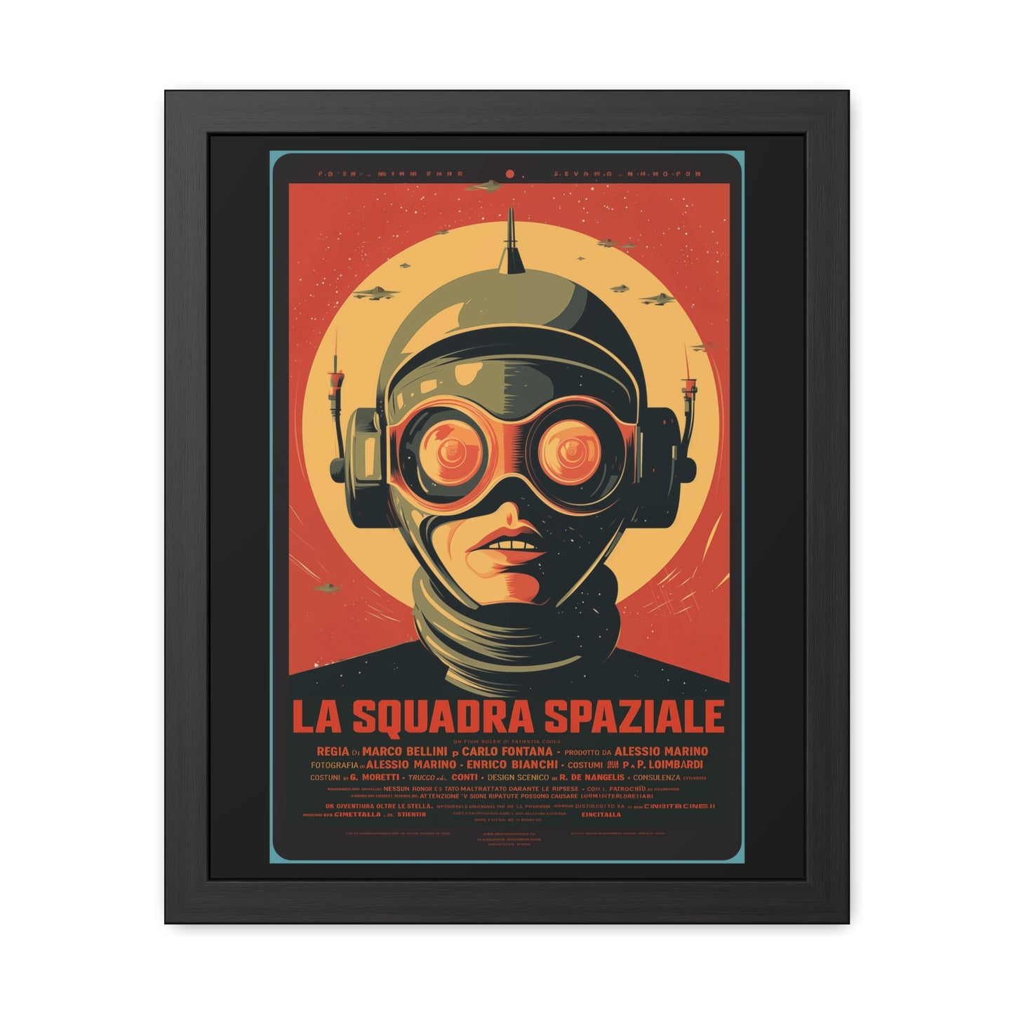 Retro Sci-Fi Framed Poster | Vintage Space Art Print | Home Décor Gift for Collectors, Art Lovers & Movie Fans | Futuristic Wall Art by Vintageanna