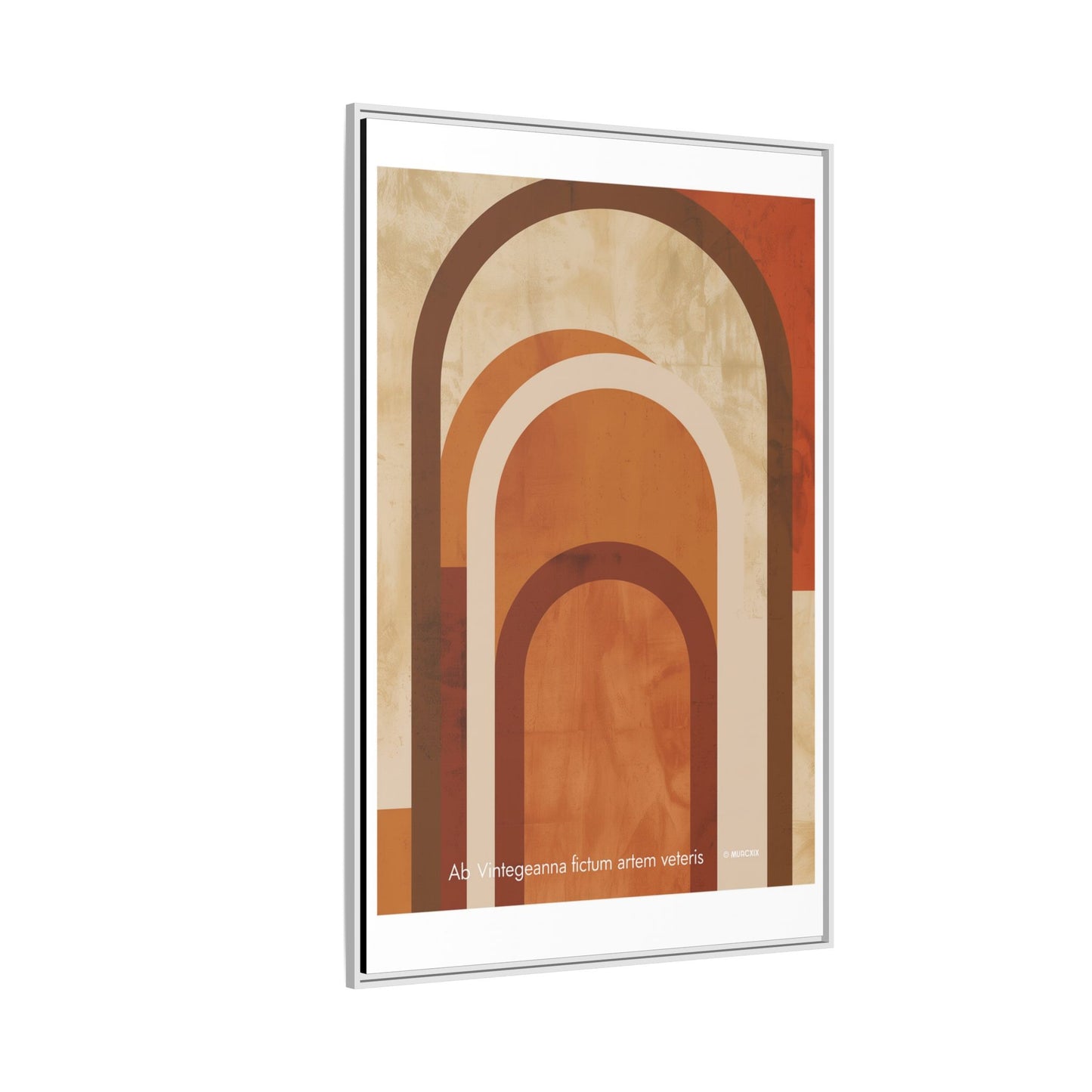 Abstract Arch Framed Canvas Wall Art — Mid-Century Modern Minimalist Decor | Vintageanna