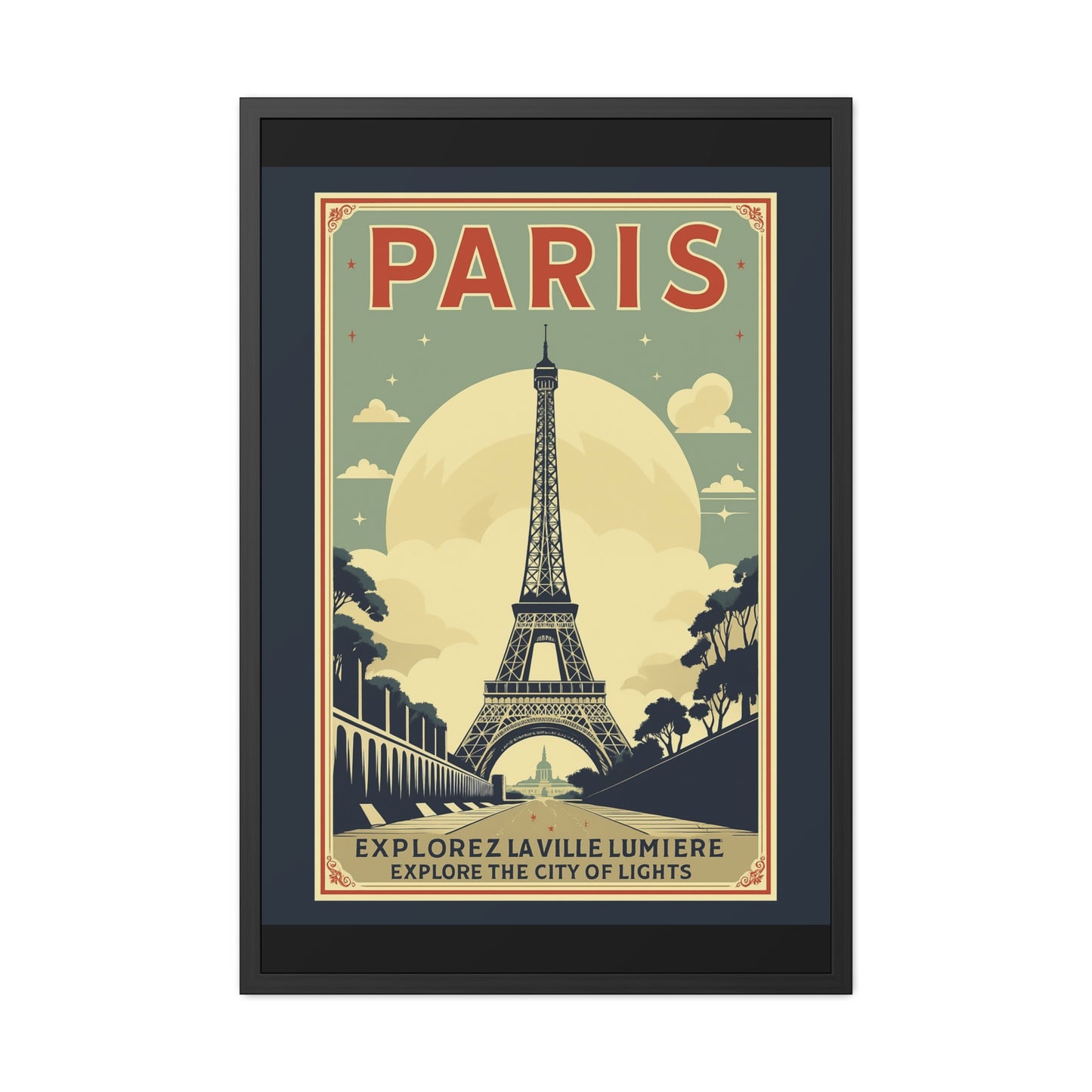 Vintage Paris Framed Poster - Travel Wall Art