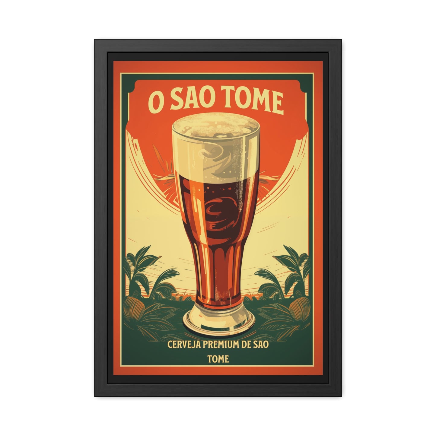 Vintage Beer Poster - O São Tomé (Portuguese for 'Saint Thomas') Premium Beer Poster Framed Posters
