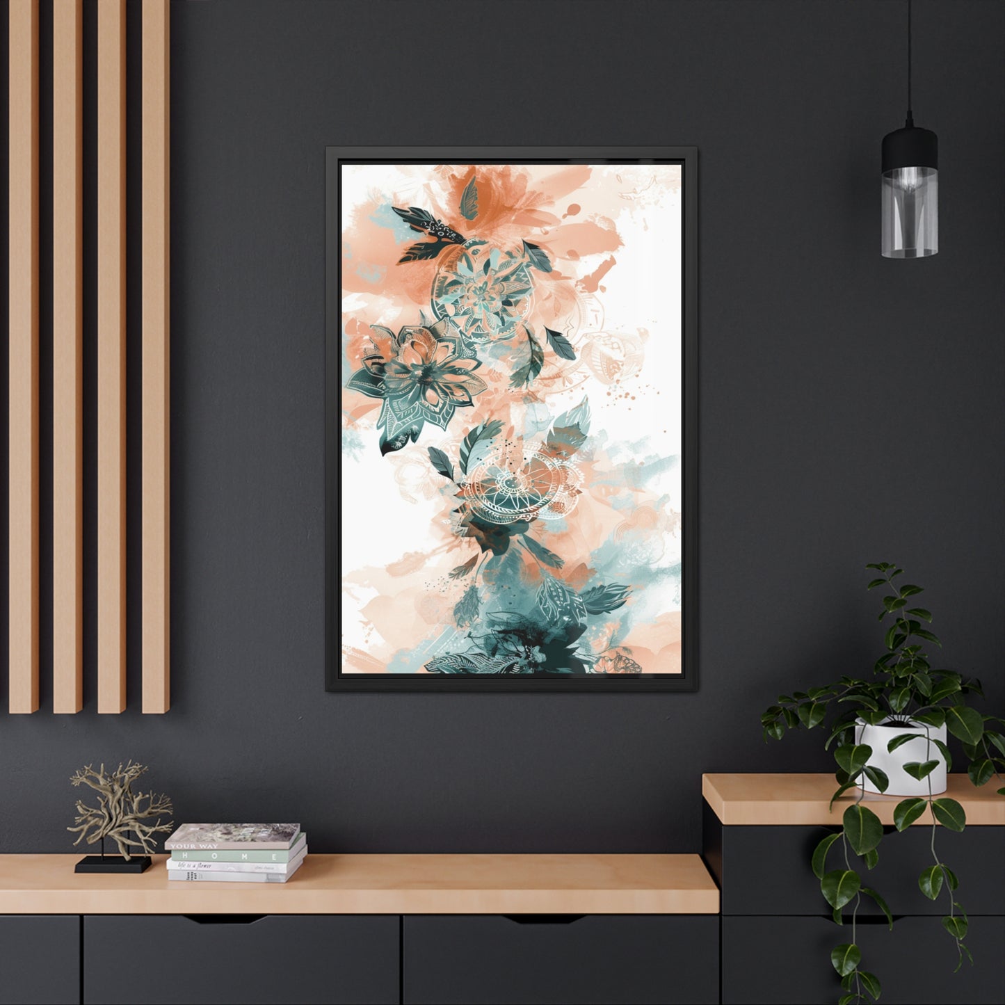 Botanical Dream Framed Poster — Aesthetic Wall Art, Boho Botanical Print, Home Decor Gift for Her | Vintageanna