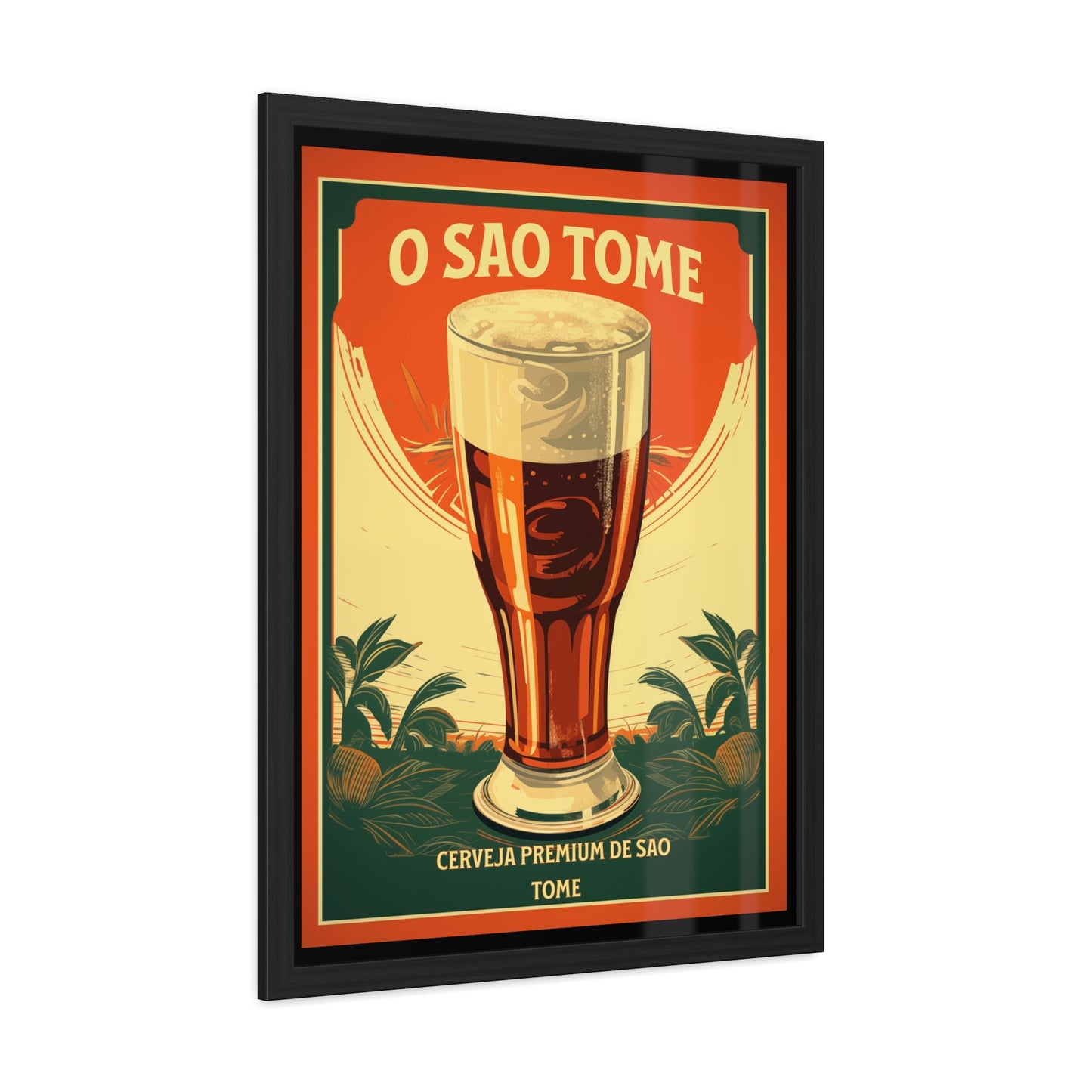 Vintage Beer Poster - O São Tomé (Portuguese for 'Saint Thomas') Premium Beer Poster Framed Posters