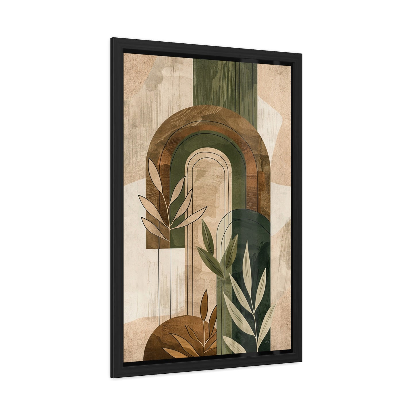Boho Framed Poster | Earthy Abstract Wall Art Print, Modern Bohemian Décor & Gift for Nature Lovers