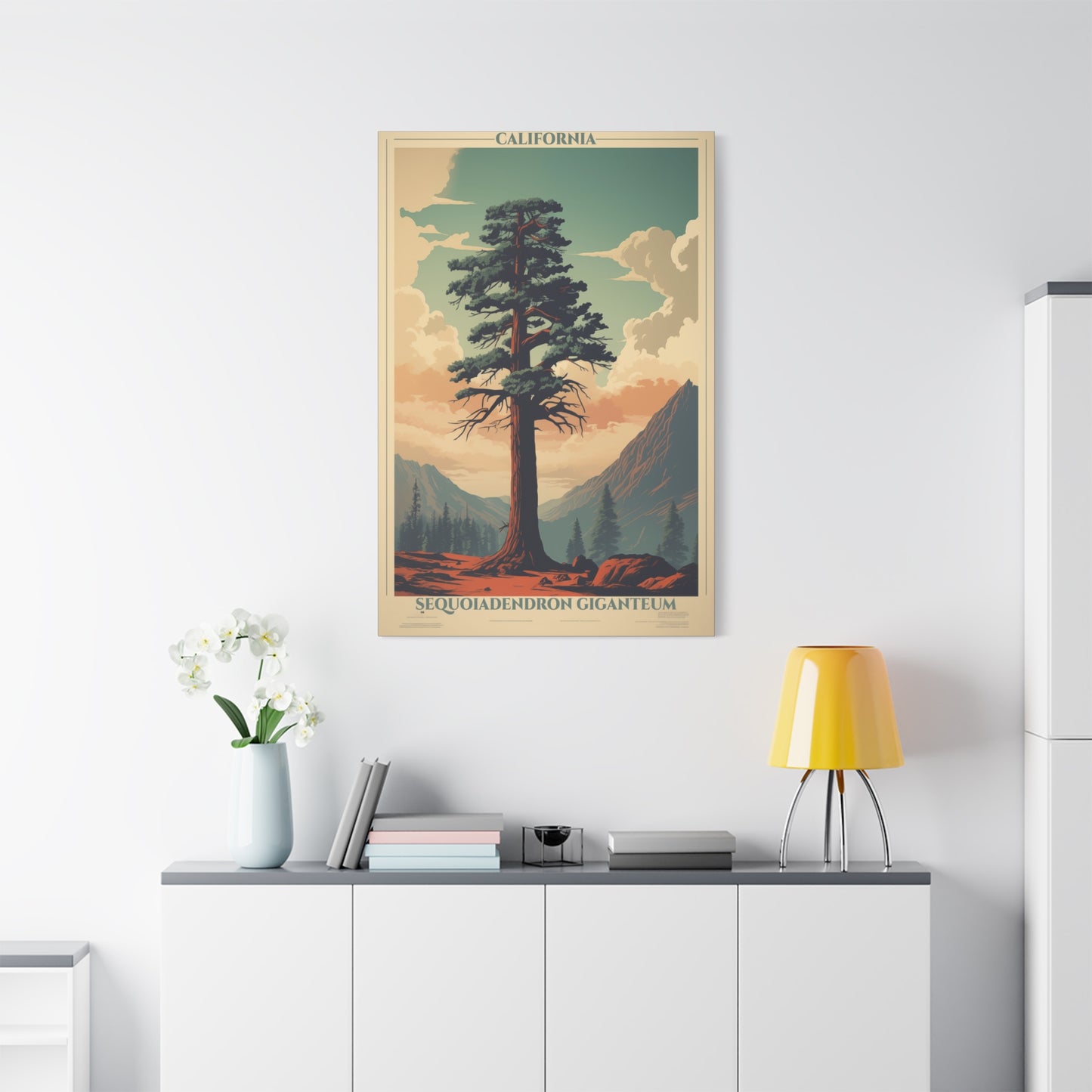 "California Sequoiadendron Giganteum Poster - Matte Stretched Canvas Wall Art" Matte Canvas, Stretched, 1.25"
