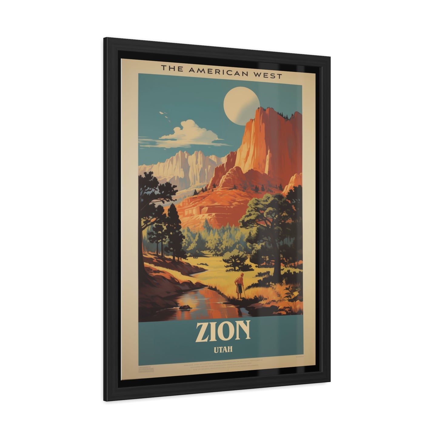 Vintage Utah Poster - Zion National Park, The American West Art Print Framed Posters