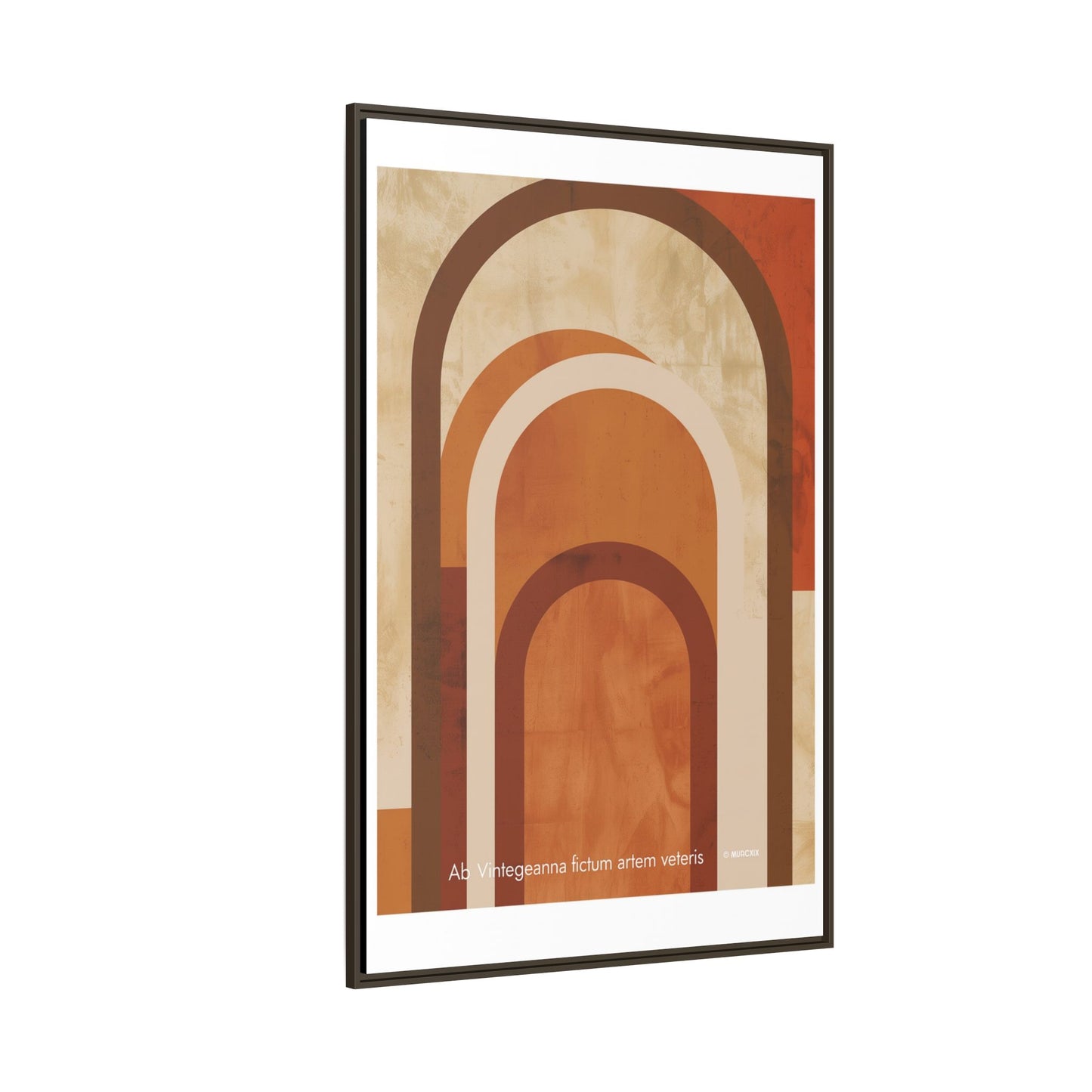 Abstract Arch Framed Canvas Wall Art — Mid-Century Modern Minimalist Decor | Vintageanna