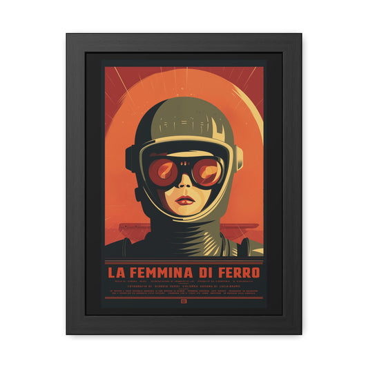Feminine Strength Framed Poster | Retro Wall Art, Mid-Century Feminist Design, Empowerment Art Print, Gift for Her