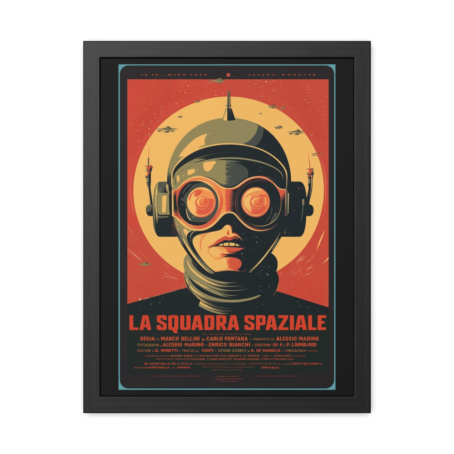 Retro Sci-Fi Framed Poster | Vintage Space Art Print | Home Décor Gift for Collectors, Art Lovers & Movie Fans | Futuristic Wall Art by Vintageanna