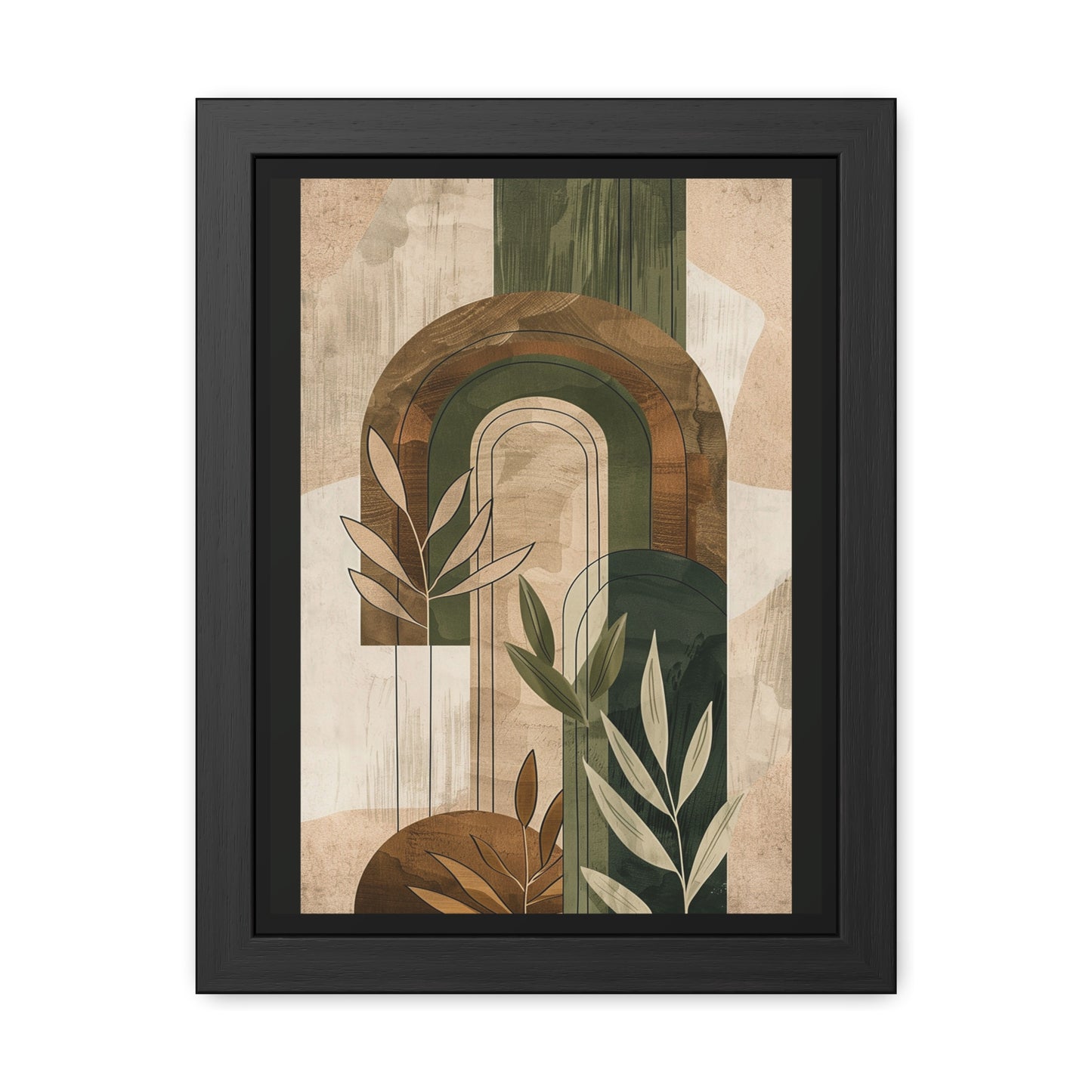 Boho Framed Poster | Earthy Abstract Wall Art Print, Modern Bohemian Décor & Gift for Nature Lovers