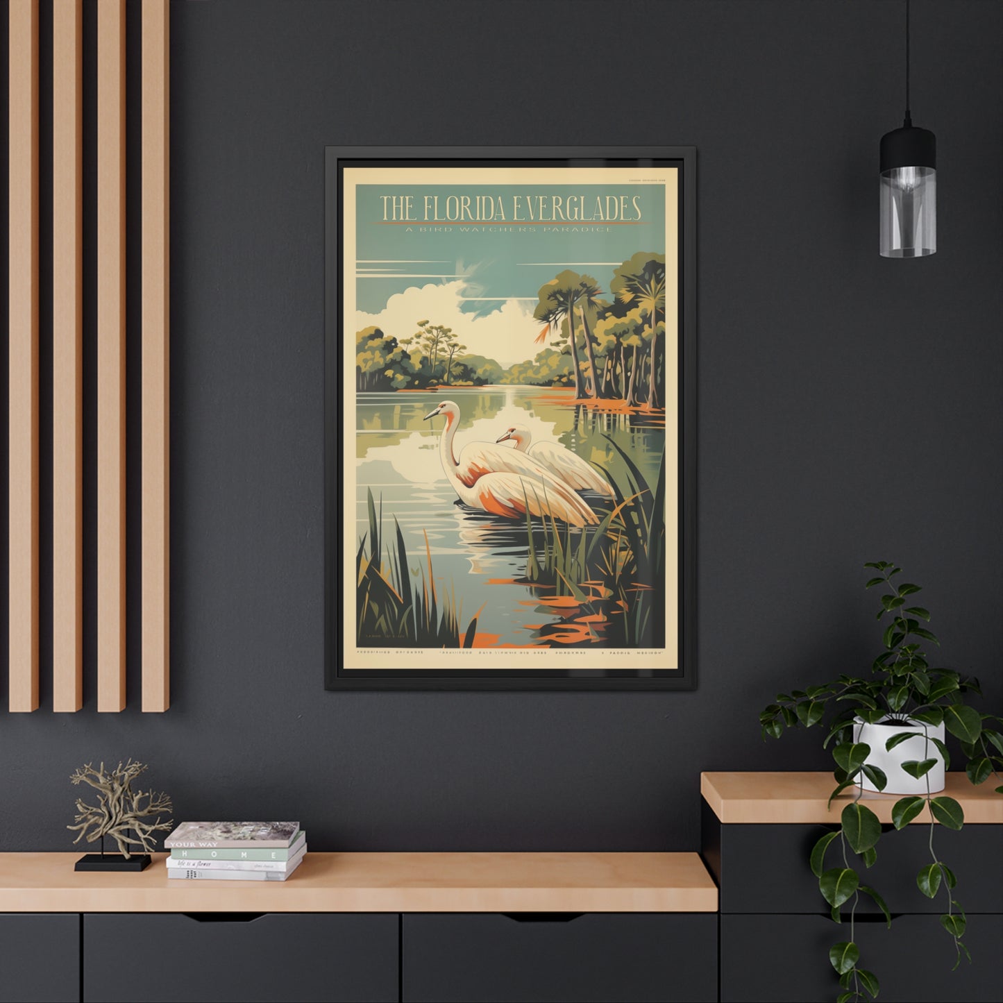 "The Florida Everglades - Bird Watcher’s Paradise Framed Poster"