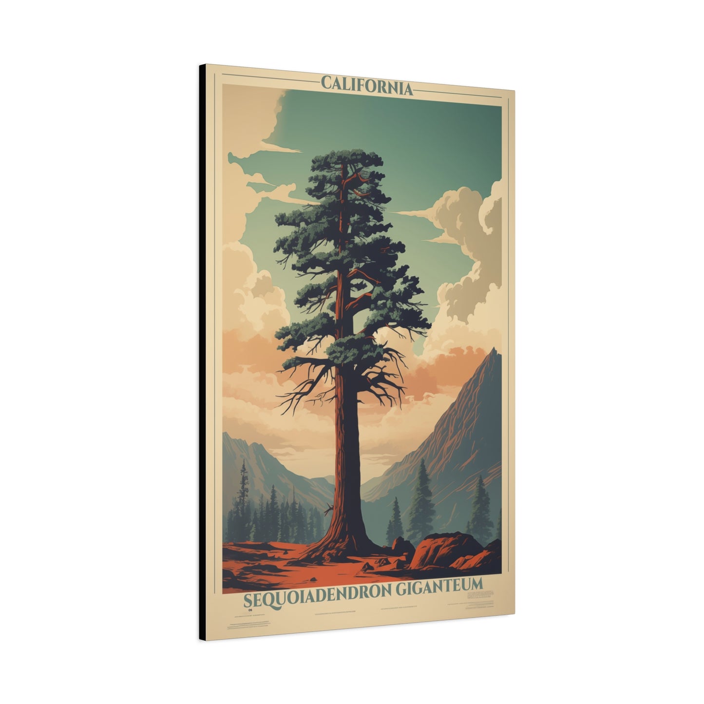 "California Sequoiadendron Giganteum Poster - Matte Stretched Canvas Wall Art" Matte Canvas, Stretched, 1.25"