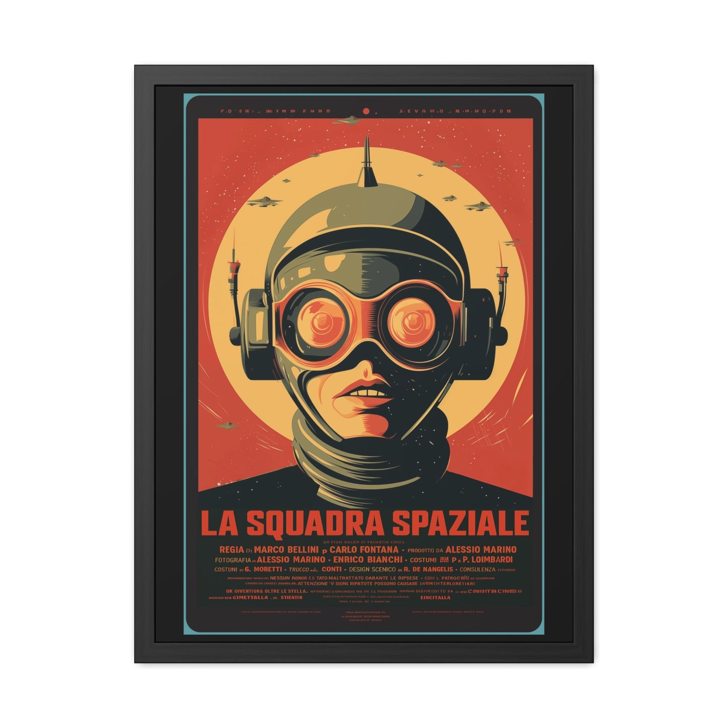 Retro Sci-Fi Framed Poster | Vintage Space Art Print | Home Décor Gift for Collectors, Art Lovers & Movie Fans | Futuristic Wall Art by Vintageanna