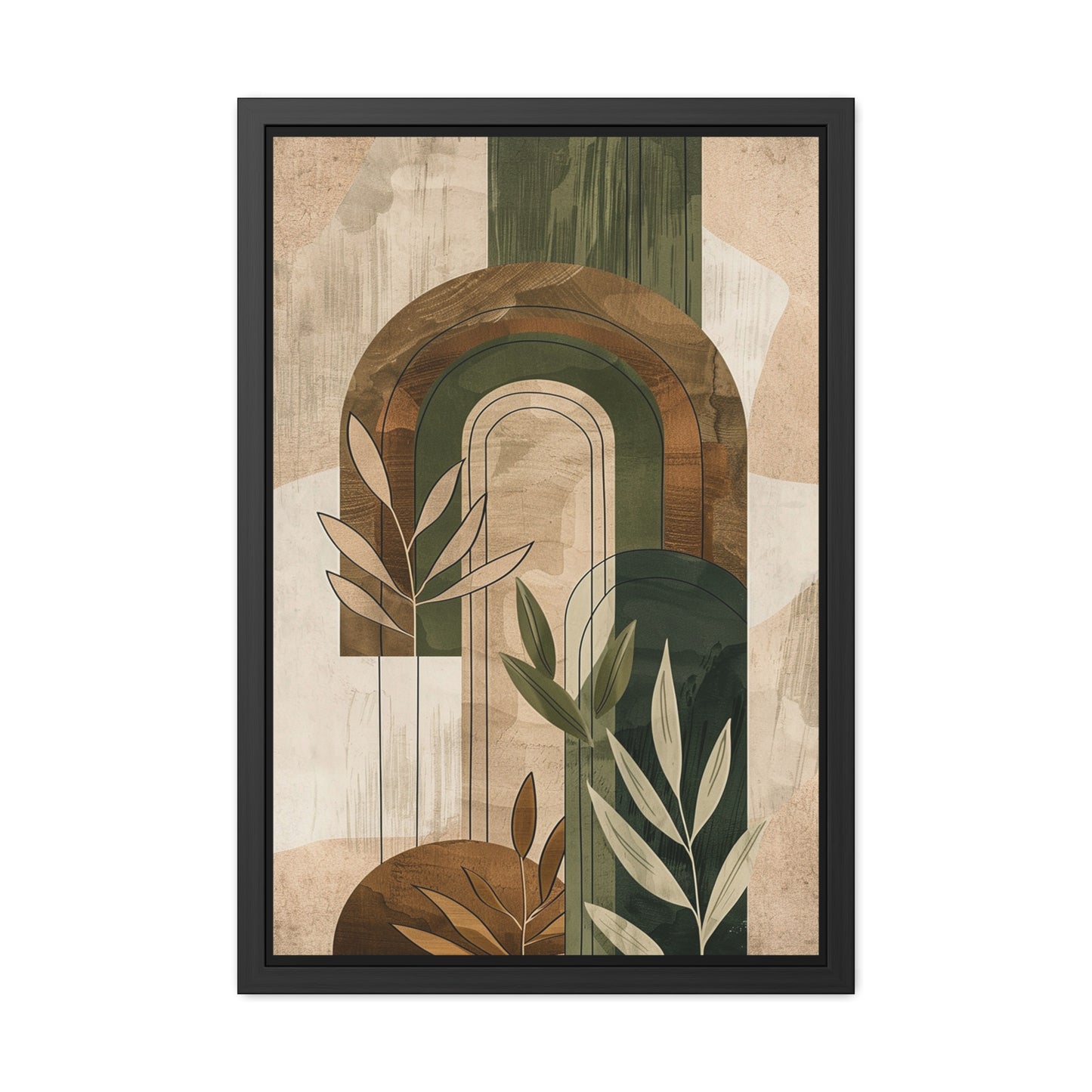 Boho Framed Poster | Earthy Abstract Wall Art Print, Modern Bohemian Décor & Gift for Nature Lovers