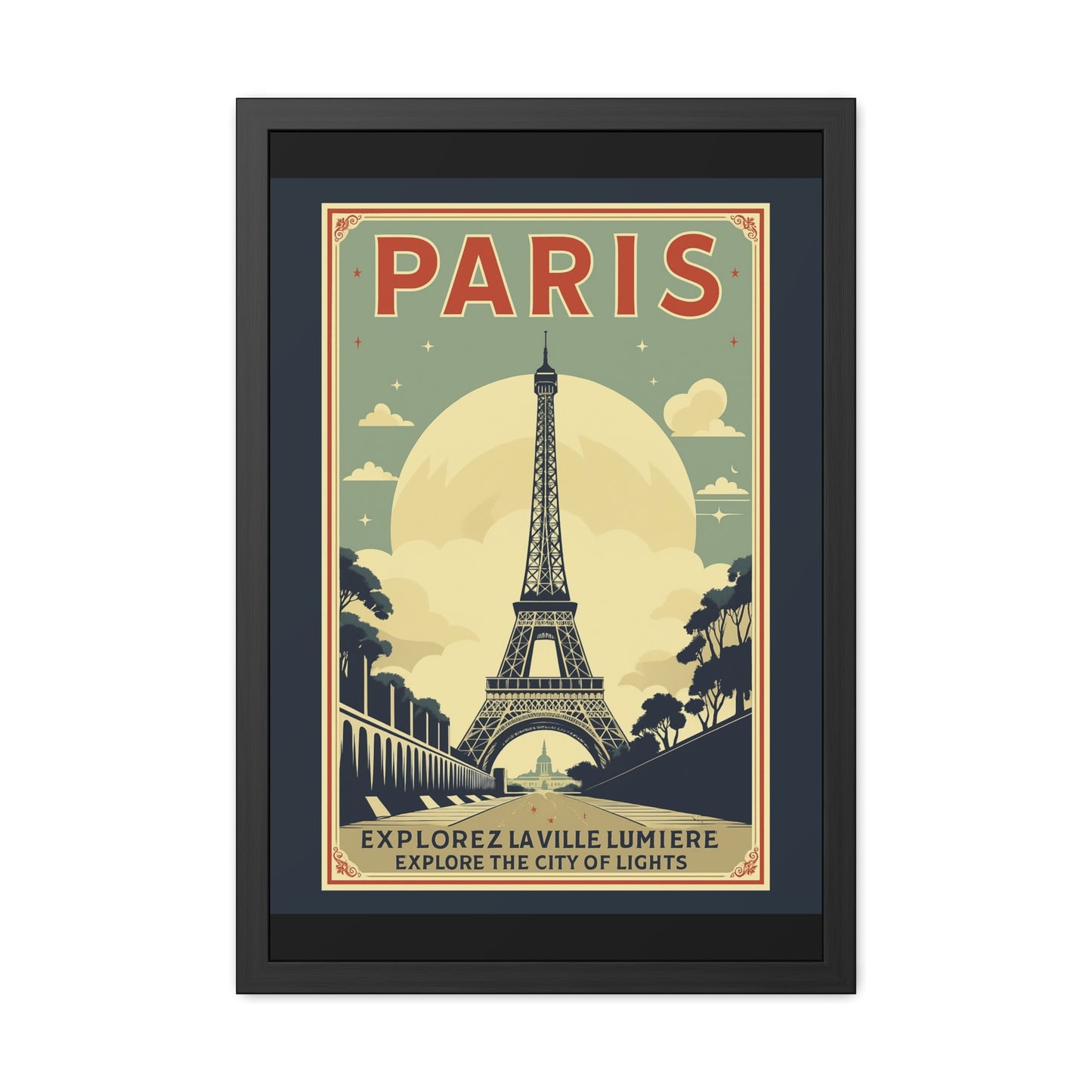 Vintage Paris Framed Poster - Travel Wall Art