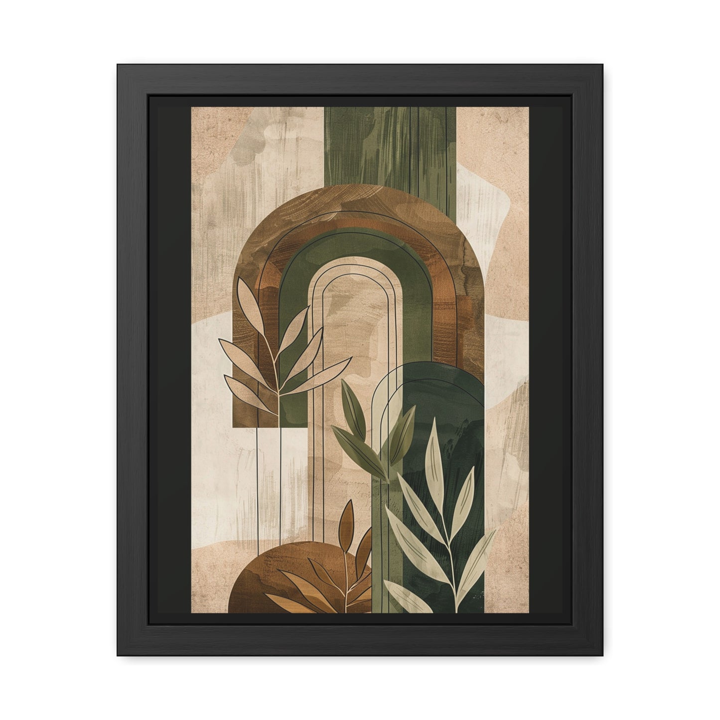 Boho Framed Poster | Earthy Abstract Wall Art Print, Modern Bohemian Décor & Gift for Nature Lovers