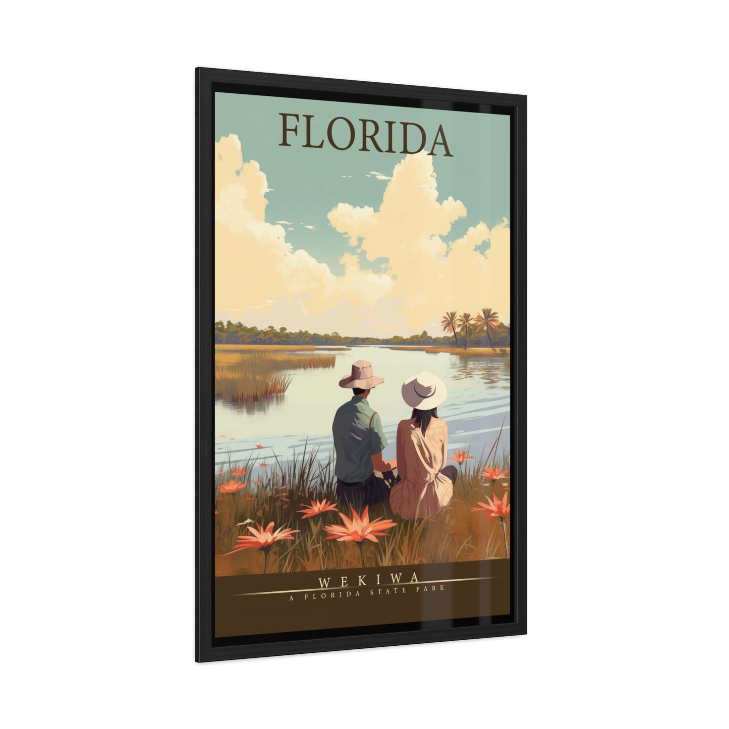 Serene Florida Lake Vintage Wall Art - Wekiwa State Park