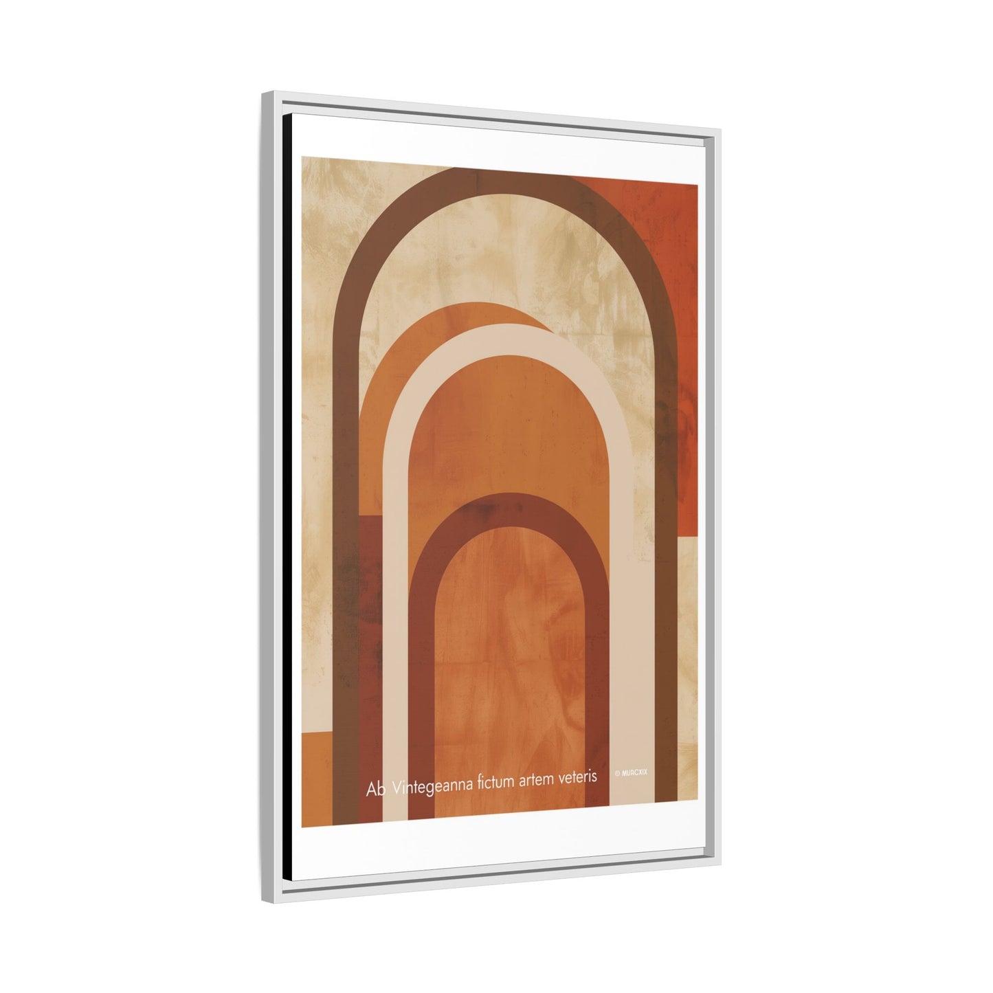 Abstract Arch Framed Canvas Wall Art — Mid-Century Modern Minimalist Decor | Vintageanna