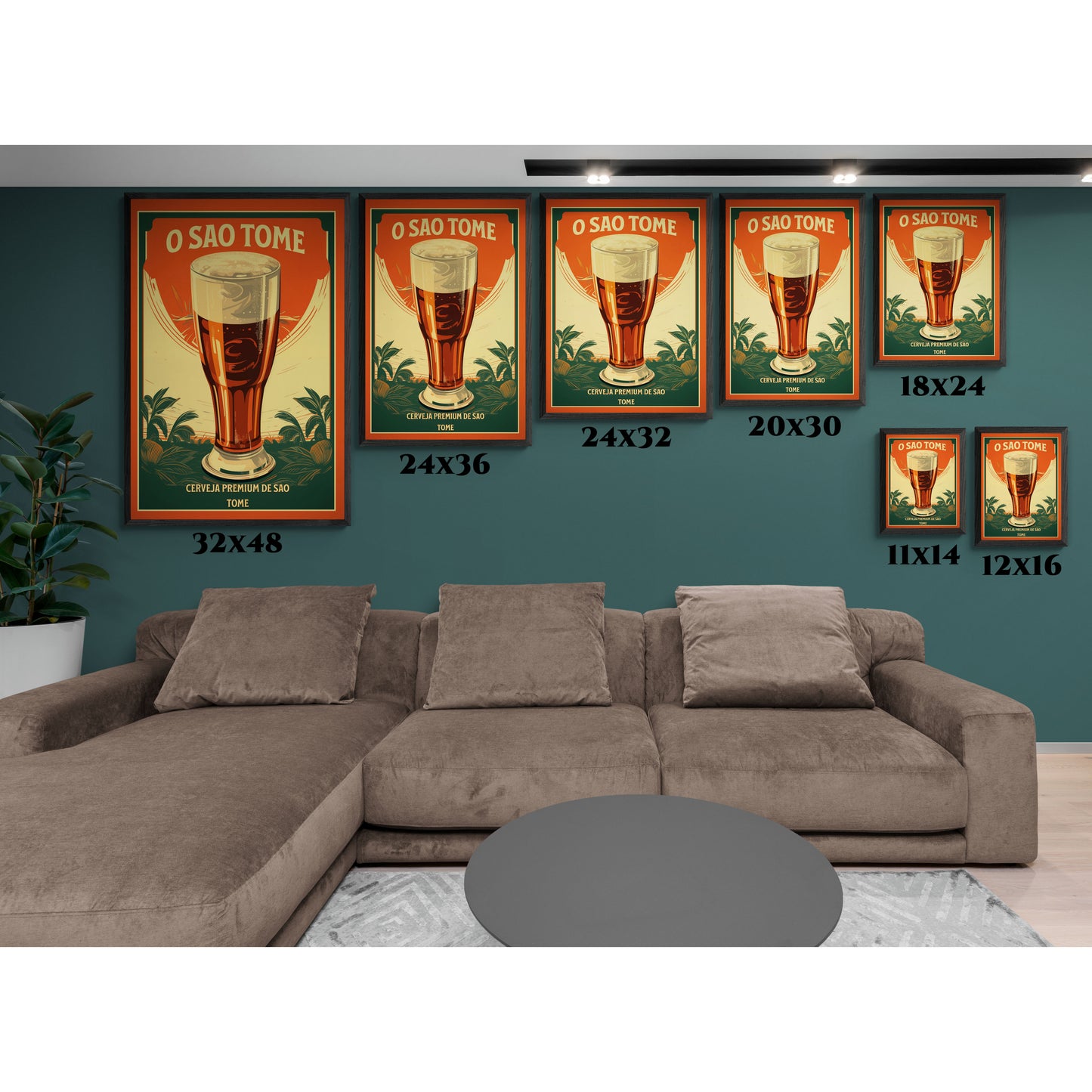 Vintage Beer Poster - O São Tomé (Portuguese for 'Saint Thomas') Premium Beer Poster Framed Posters