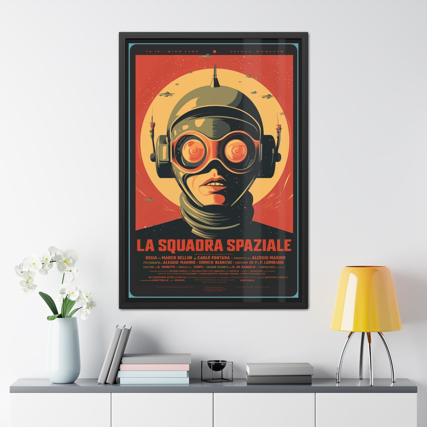 Retro Sci-Fi Framed Poster | Vintage Space Art Print | Home Décor Gift for Collectors, Art Lovers & Movie Fans | Futuristic Wall Art by Vintageanna