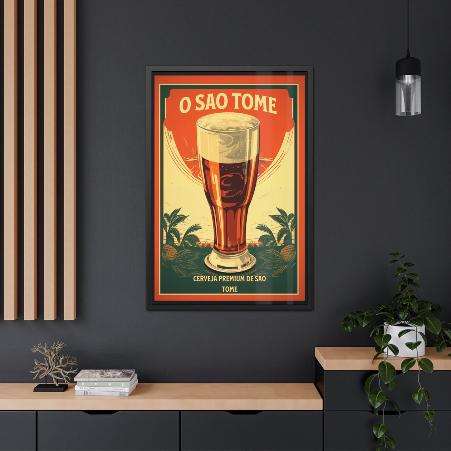 Vintage Beer Poster - O São Tomé (Portuguese for 'Saint Thomas') Premium Beer Poster Framed Posters