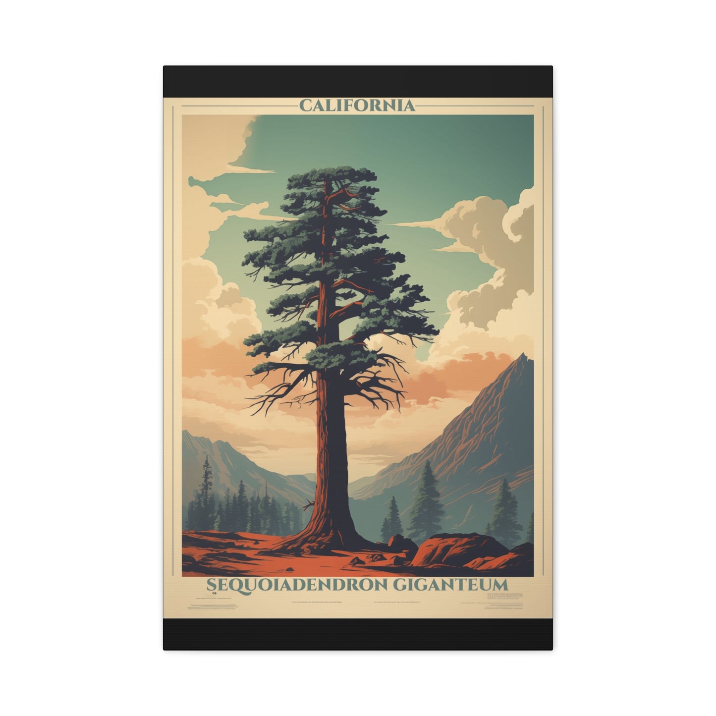 "California Sequoiadendron Giganteum Poster - Matte Stretched Canvas Wall Art" Matte Canvas, Stretched, 1.25"