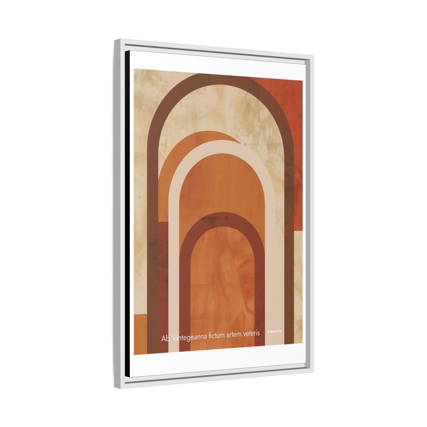 Abstract Arch Framed Canvas Wall Art — Mid-Century Modern Minimalist Decor | Vintageanna