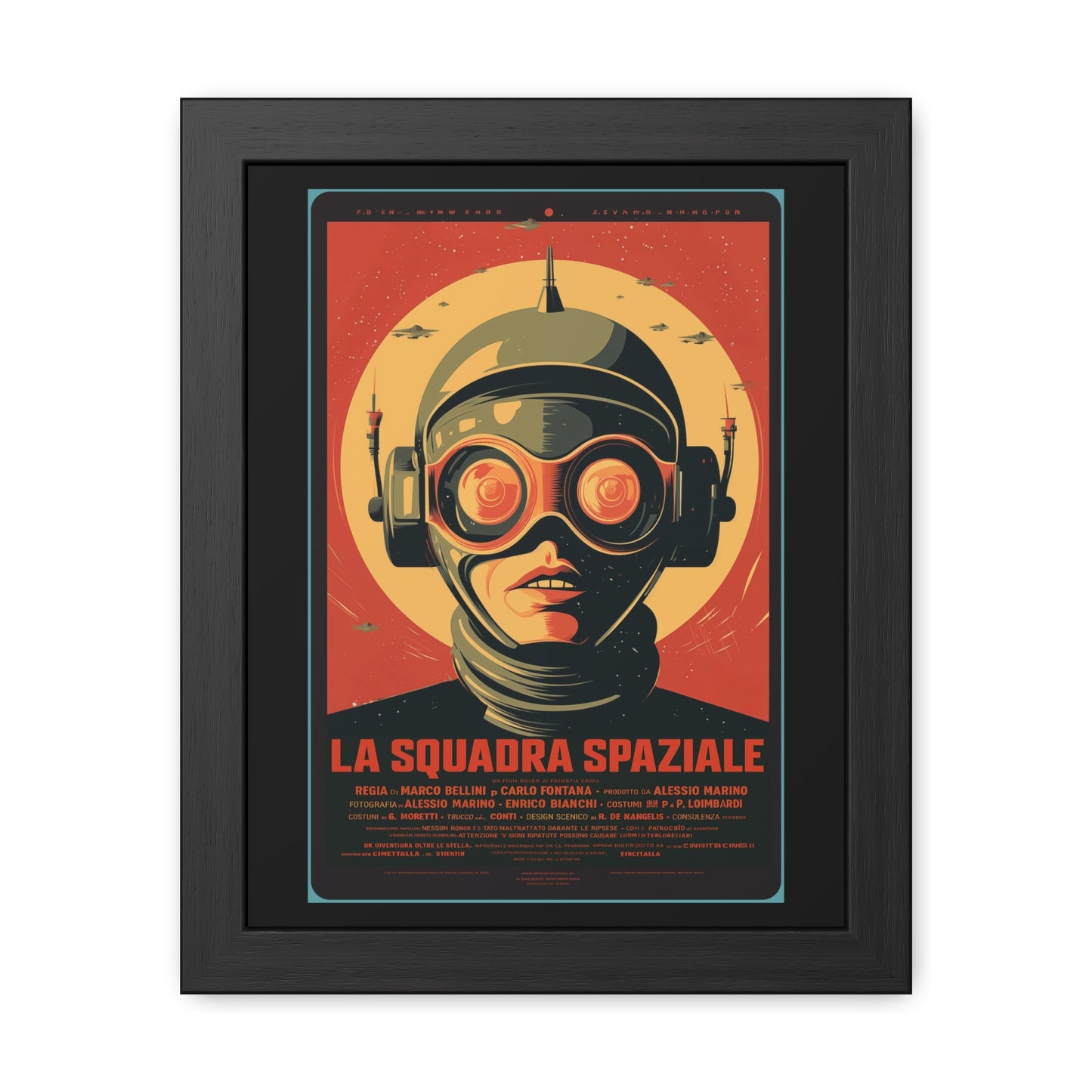 Retro Sci-Fi Framed Poster | Vintage Space Art Print | Home Décor Gift for Collectors, Art Lovers & Movie Fans | Futuristic Wall Art by Vintageanna