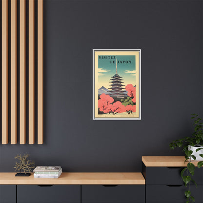 Visitez le Japon Japanese Travel Vintage Poster | Museum-Quality Fine Art Print